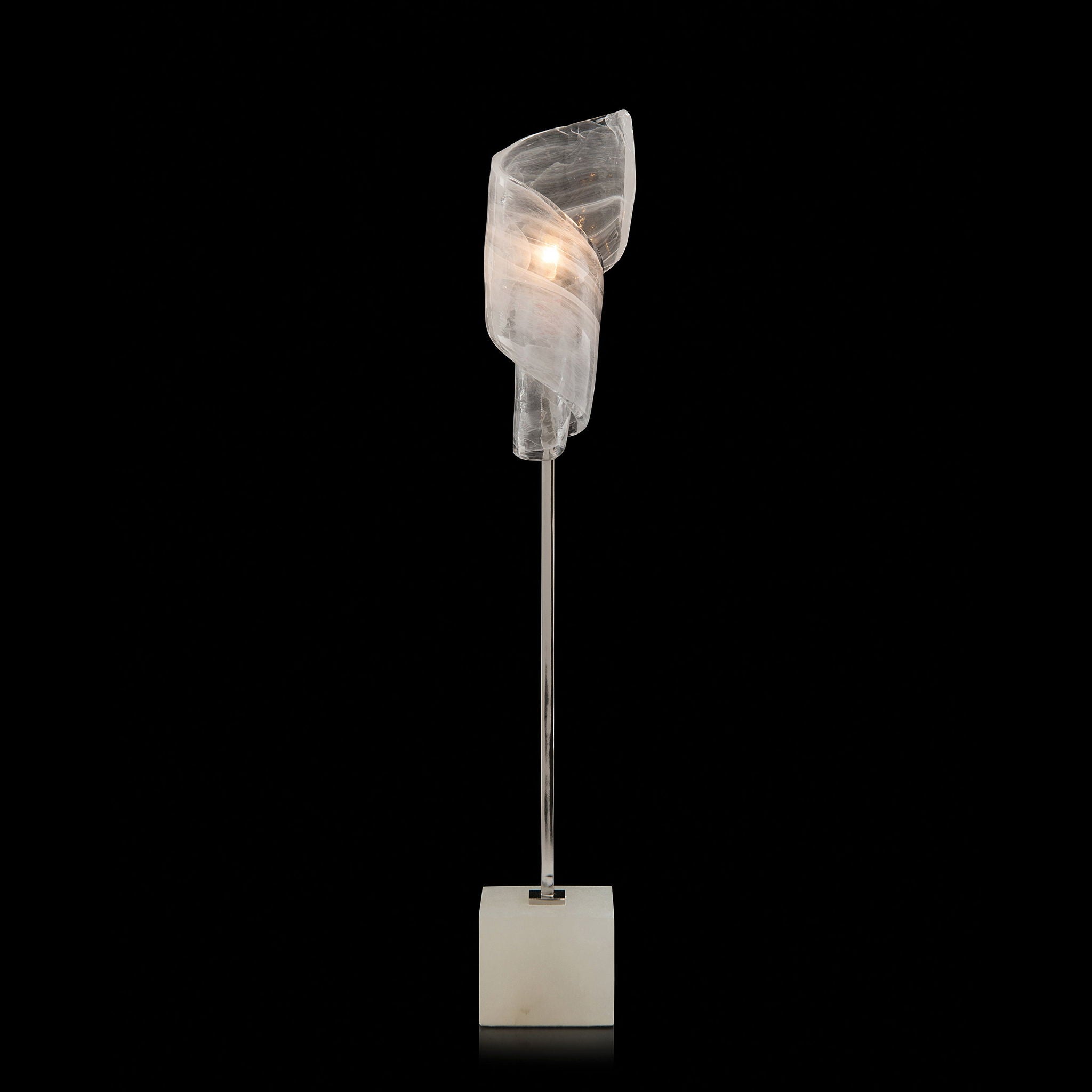 Furls of White Table Lamp