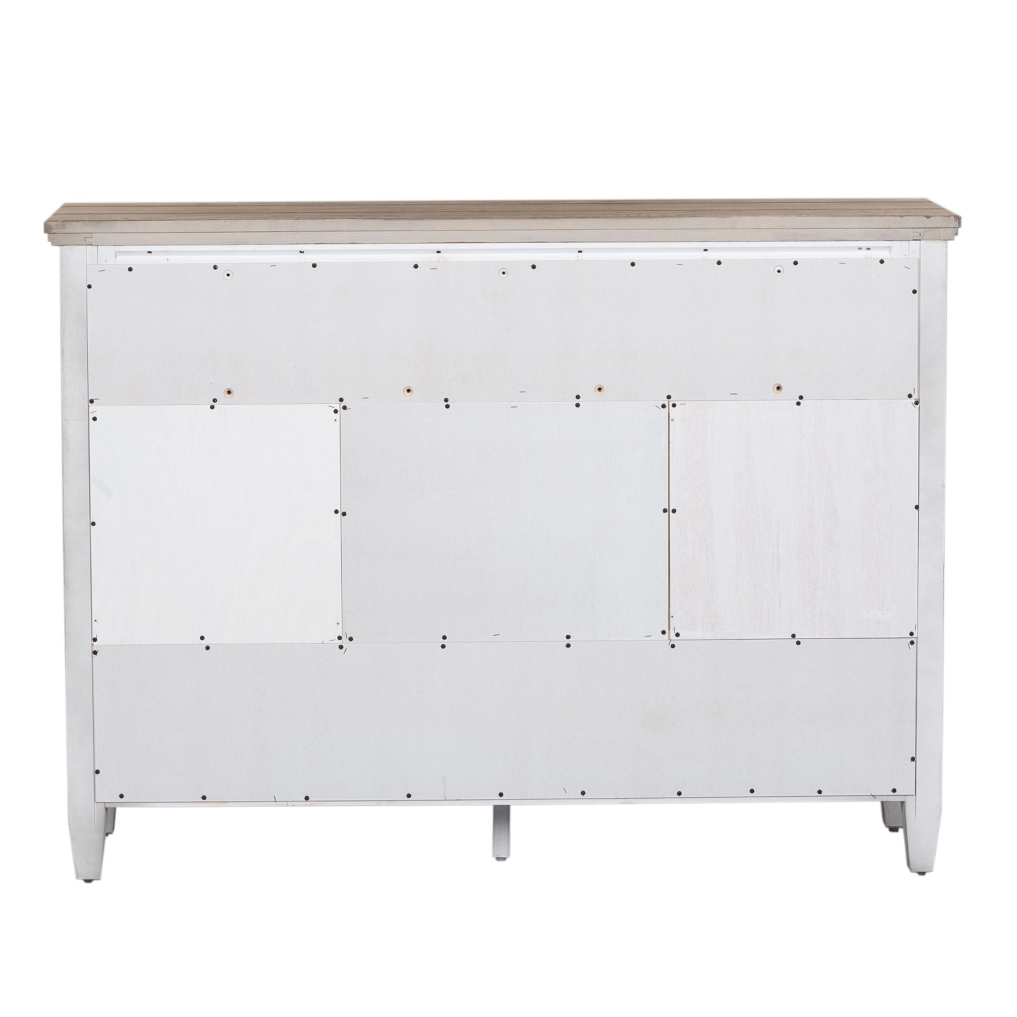 Heartland - 2 Door 6 Drawer Chesser - Antique White / Tobacco Tops