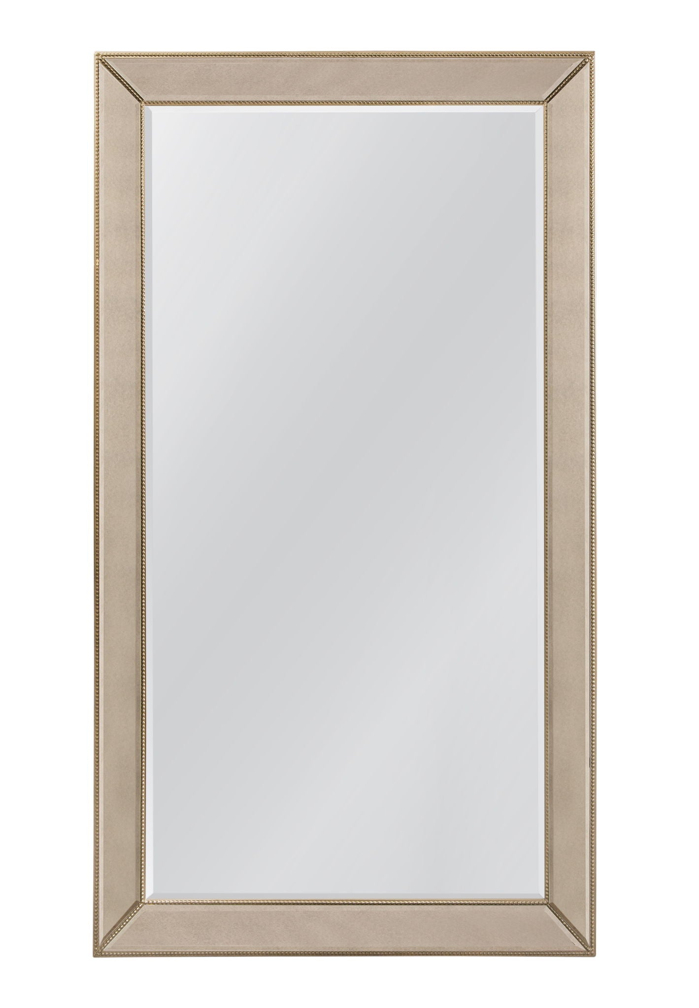 Beaded Leaner - Mirror - Gold - Antique Gold