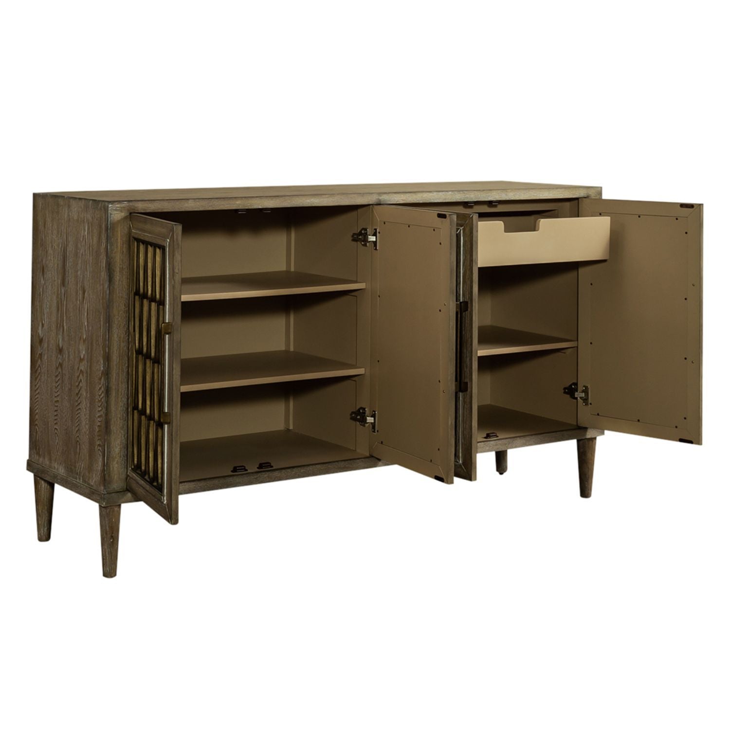 Devonshire - 4 Door Accent Cabinet - Driftwood