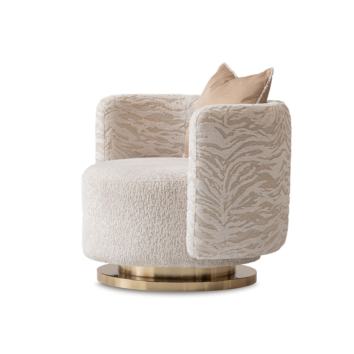 Savannah Breeze - Swivel Chair - Cashmere / Bright Gold
