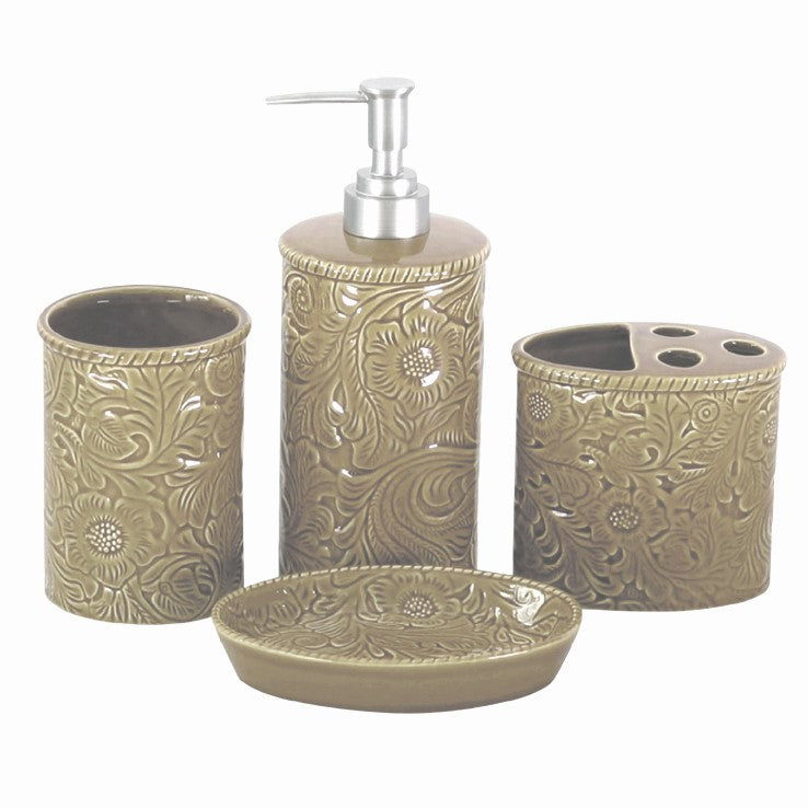 Savannah - Bathroom Sets (Set of 6), 2 Per Carton - Taupe