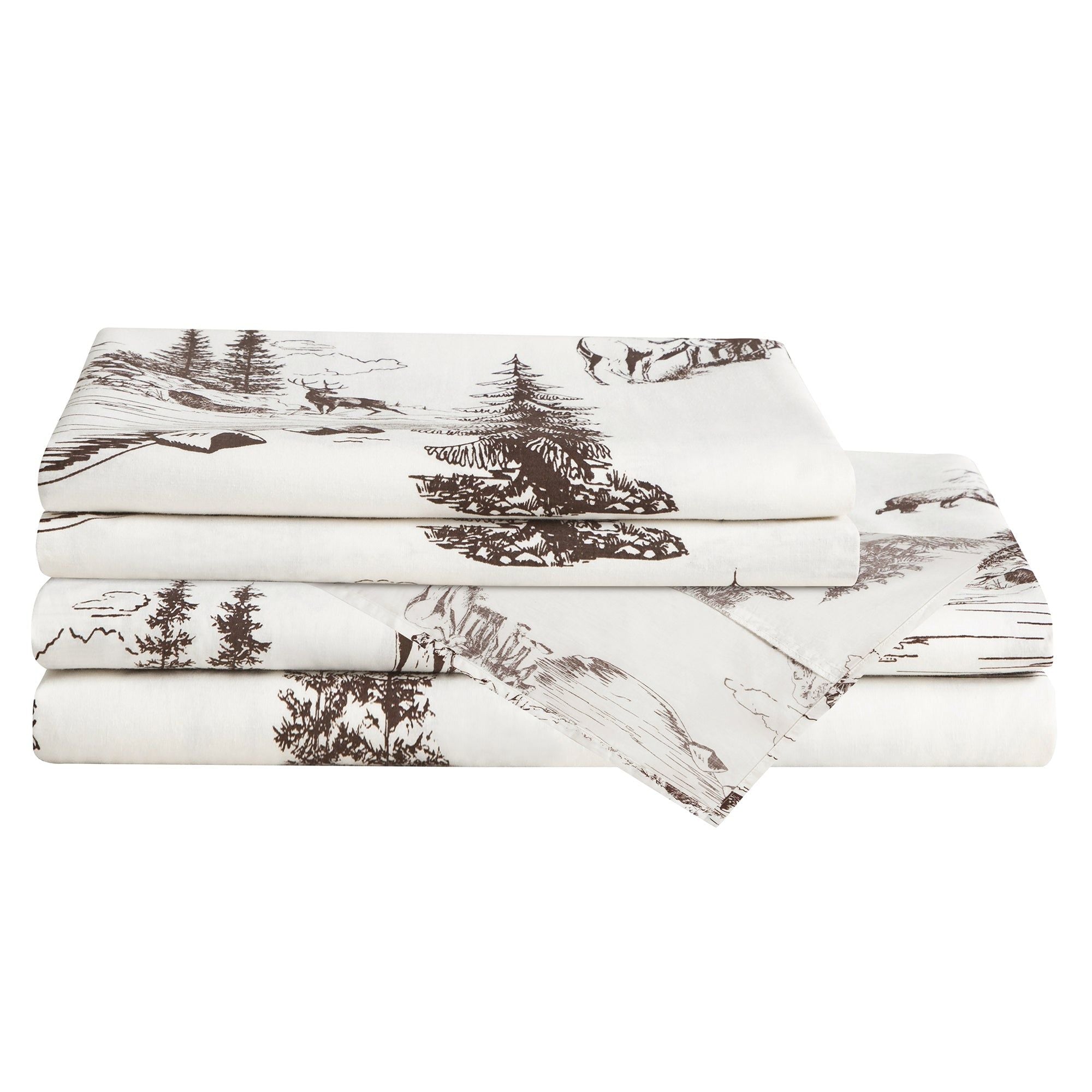 White Pine - Twin 200TC Cotton Sheet Set (Set of 3) - White