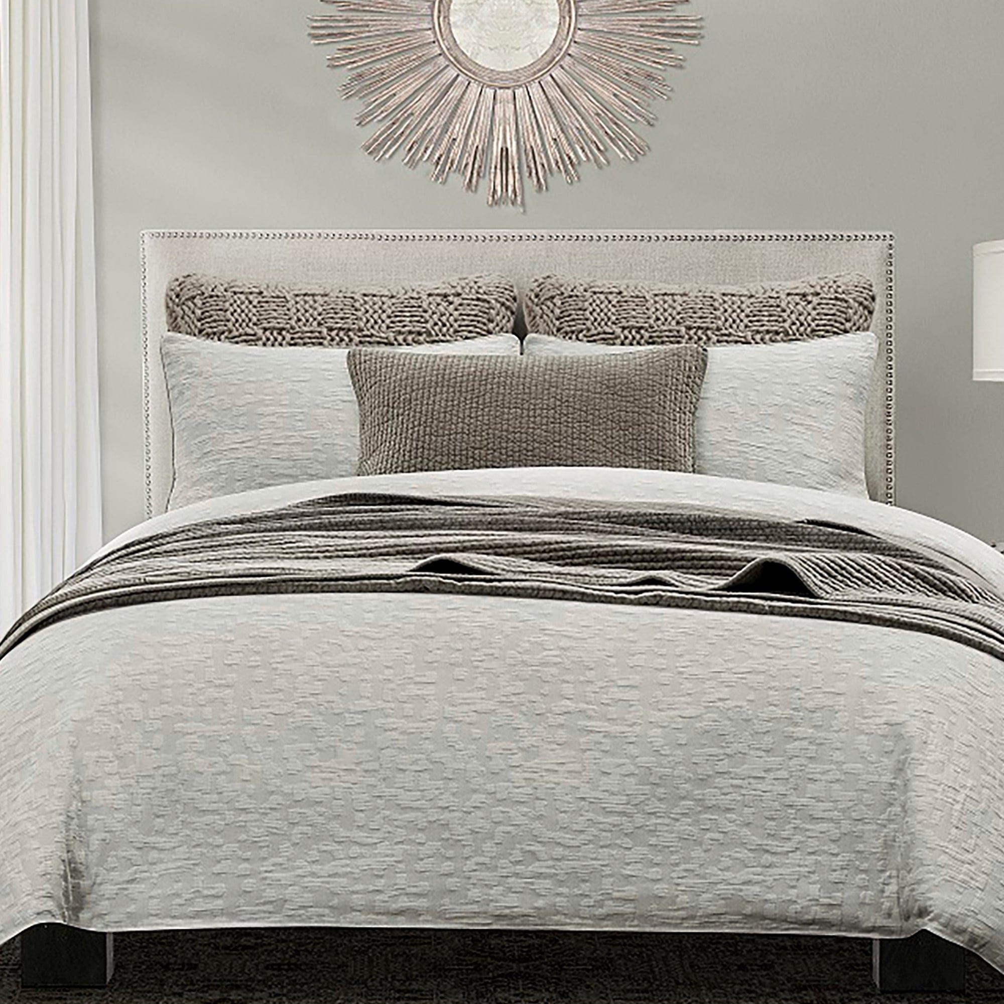 Porto Matelasse - Twin Duvet Cover Set (Set of 2) - Light Taupe