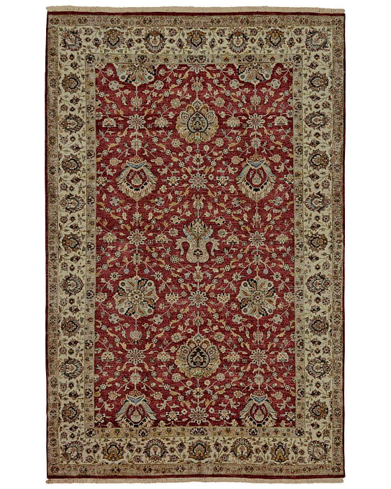 BANDU Collection - 6057F Pomegranate/Beige