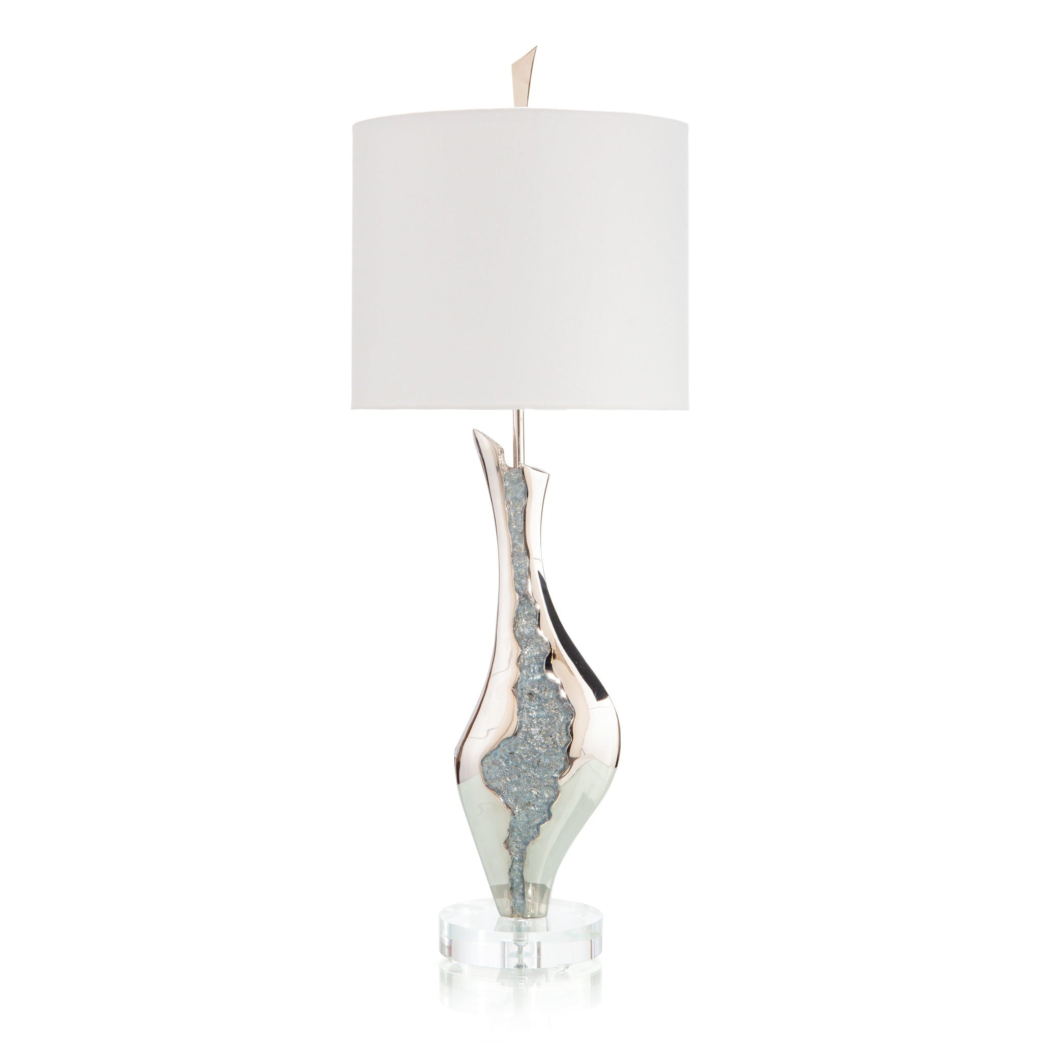 Glass Geode Table Lamp