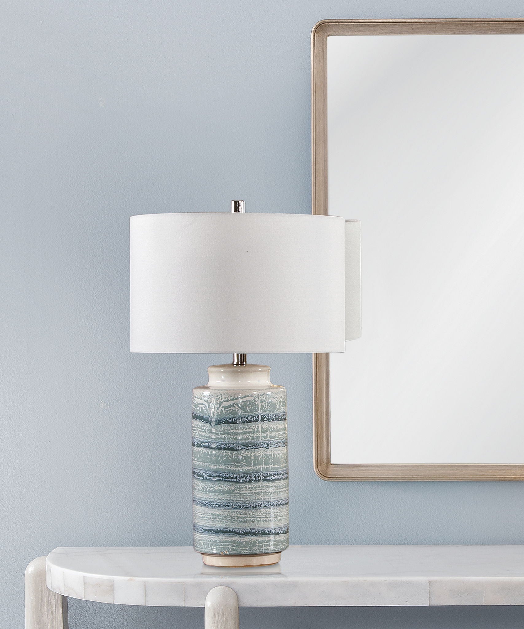 Brizi - Table Lamp - Blue / Cream