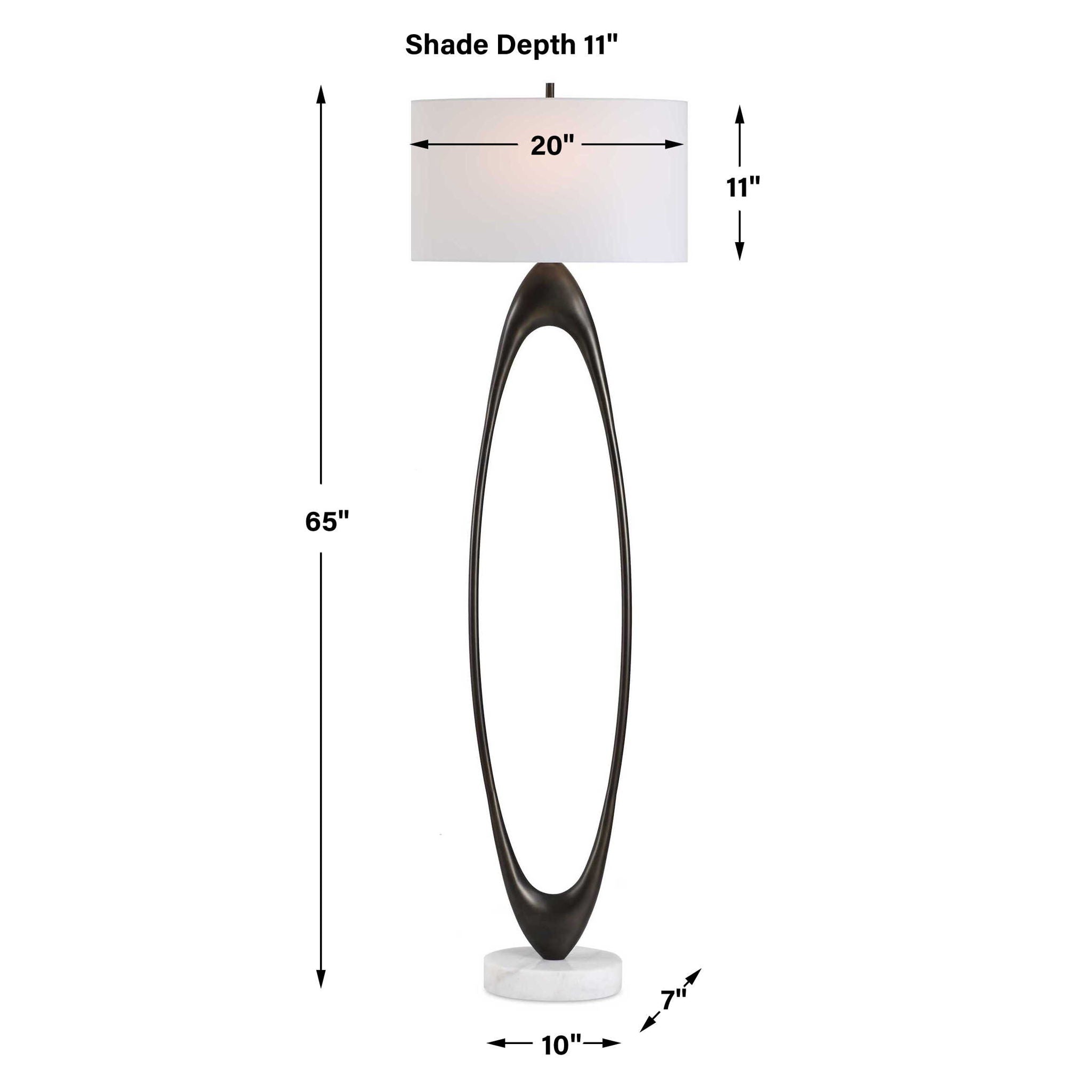 Sonic - Open Oval Floor Lamp - Bronze