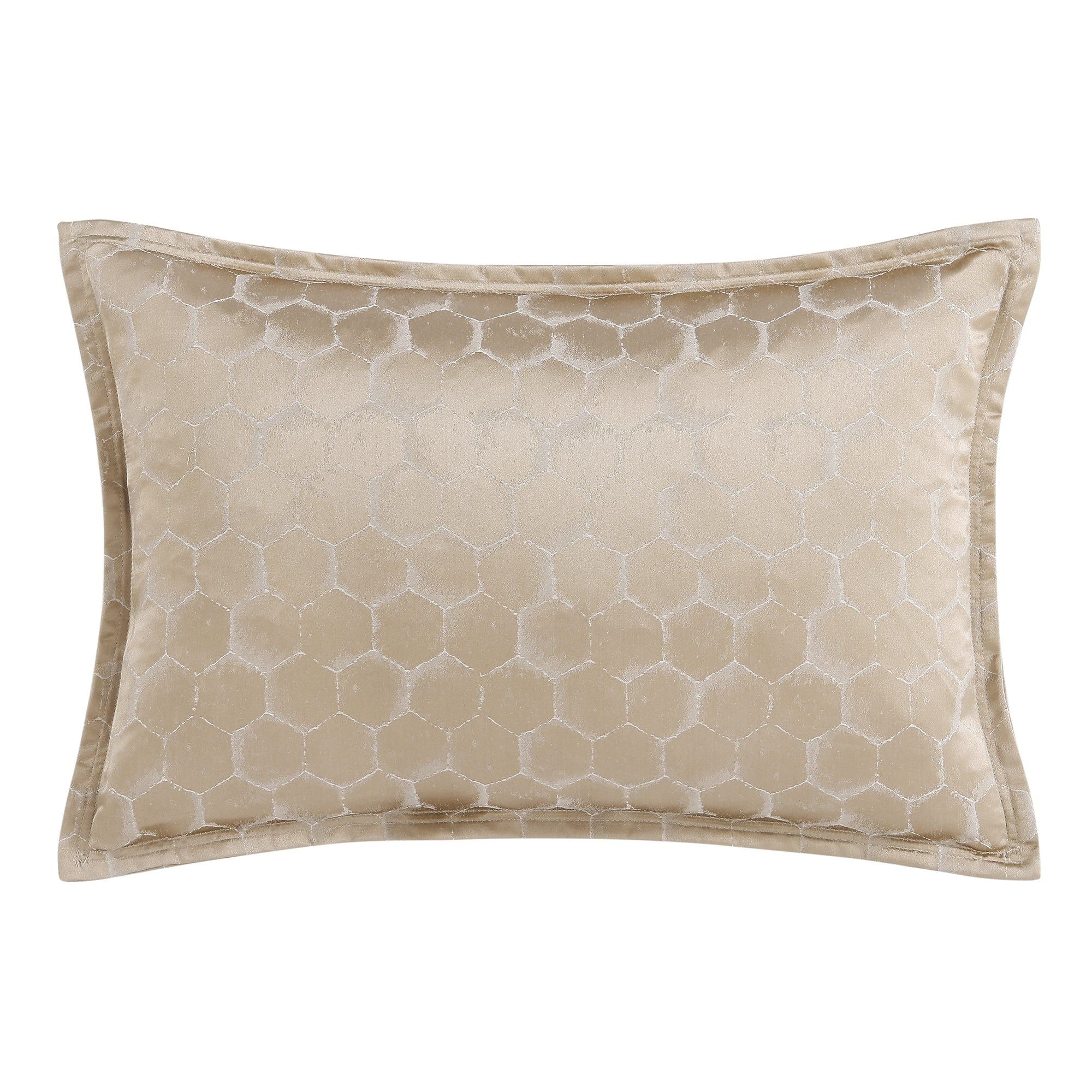 Honeycomb - Jacquard Lumbar Pillow - Light Gold