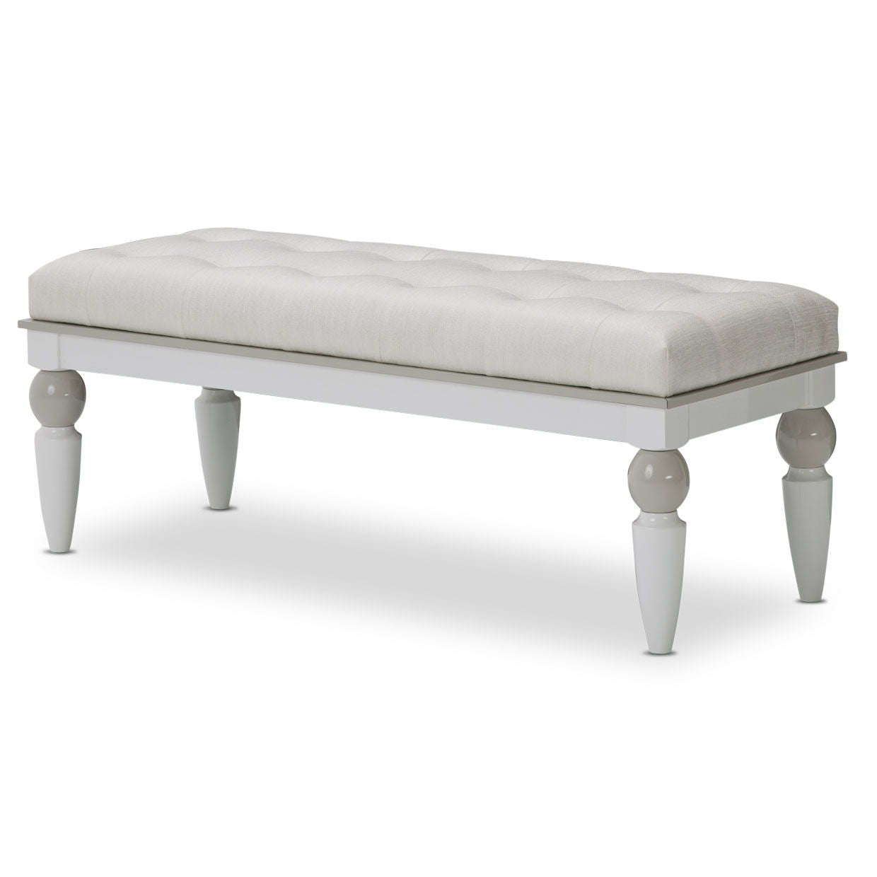 Sky Tower - Bedside Bench - Ice / Cloud White