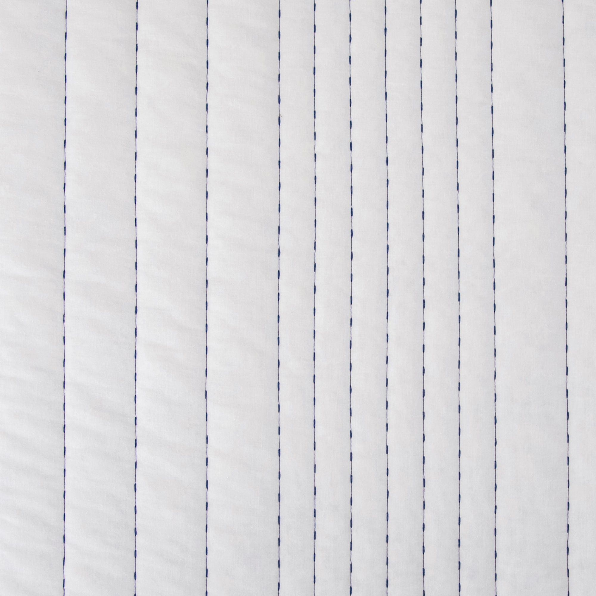 Indigo - Full/Queen Staccato Reversible Quilt Set (Set of 3) - Blue / White