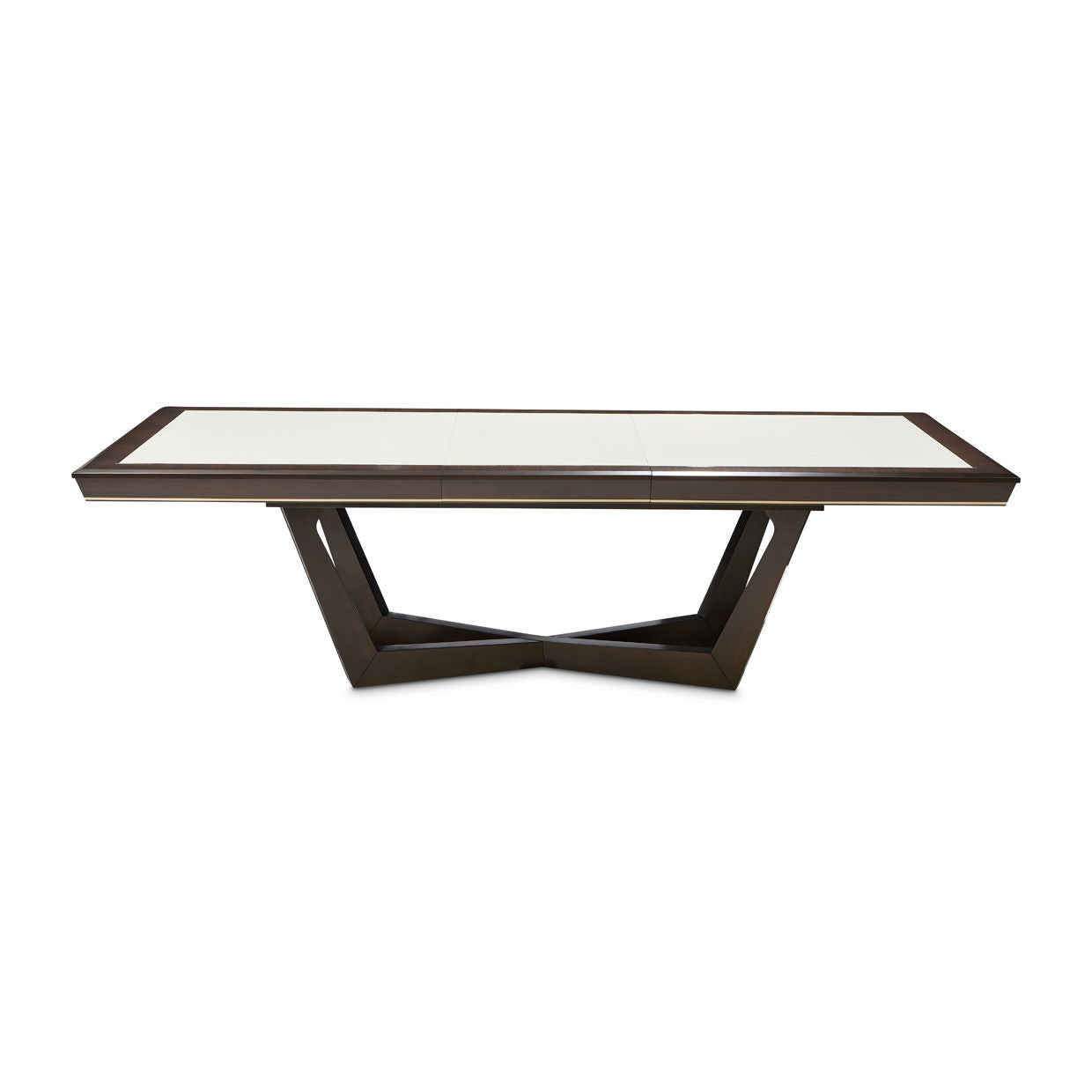 Belmont Place - Rectangular Dining Table - White / Dark Brown