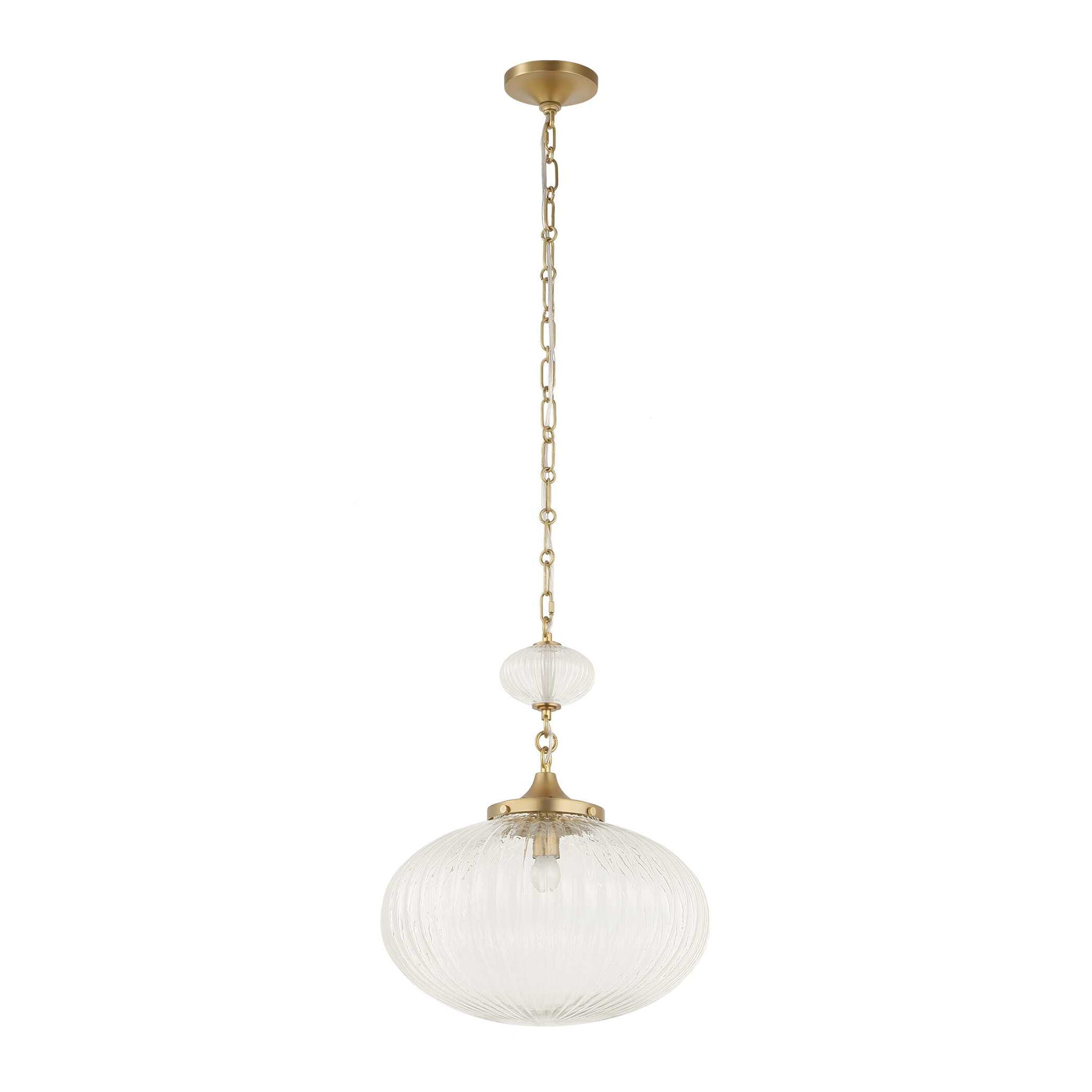 Bellaire - 1 Light Glass Shade Pendant - Gold