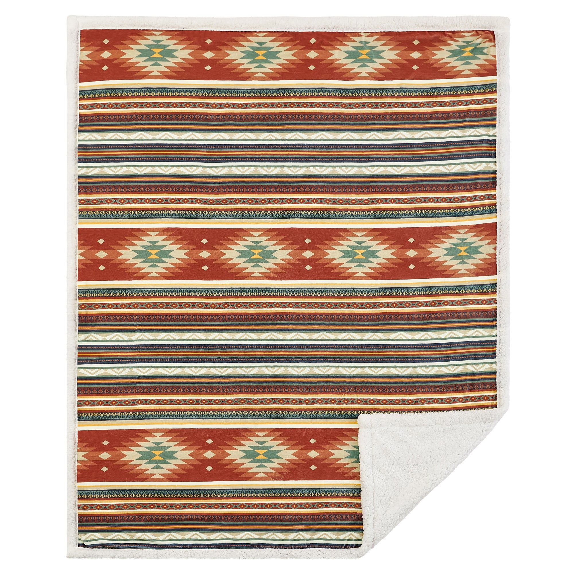 Campfire - Del Sol Campfire Sherpa Throw 6 Per Carton - Multi Color
