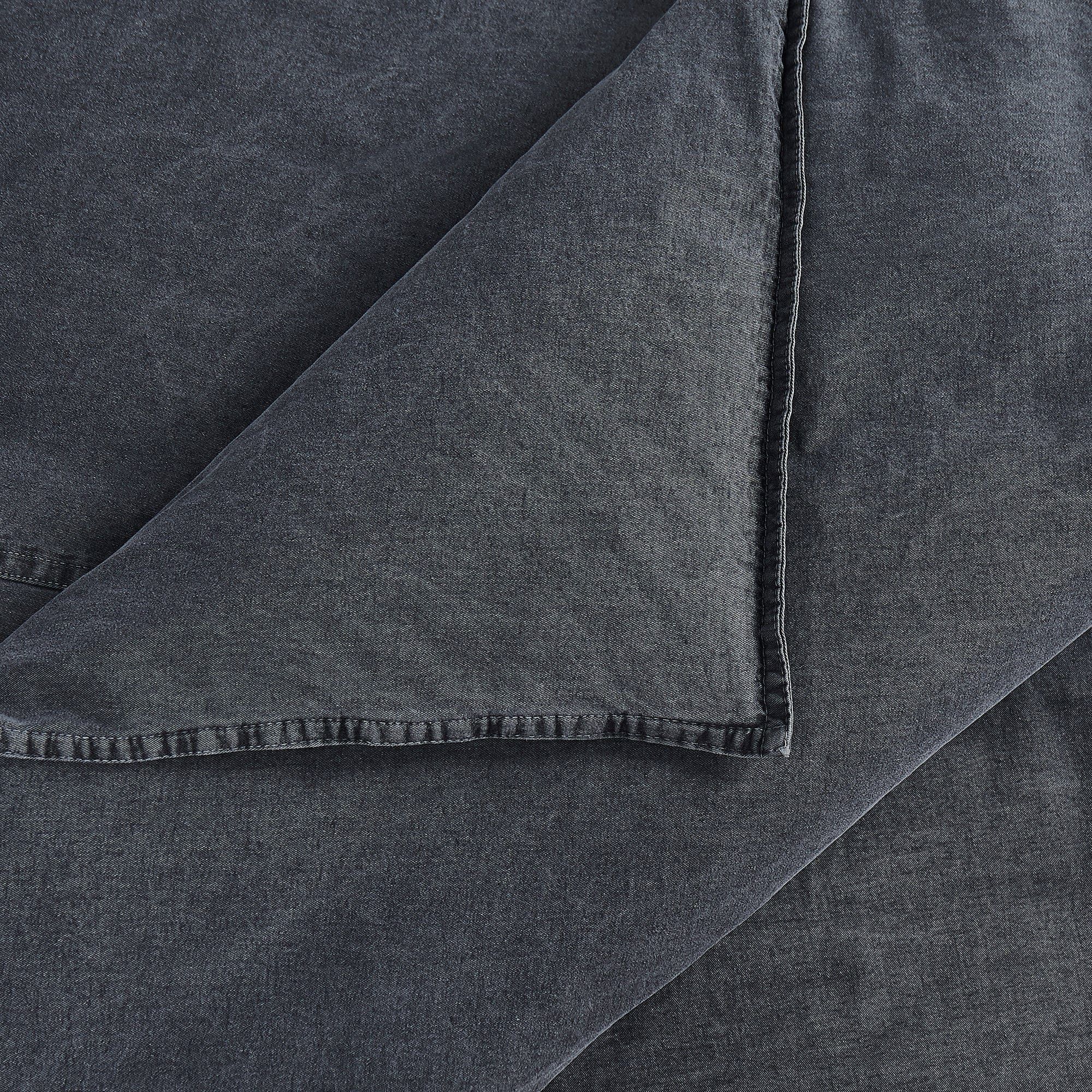 Cotton Canvas - Queen Stonewashed Duvet Cover Set (Set of 3) - Charcoal