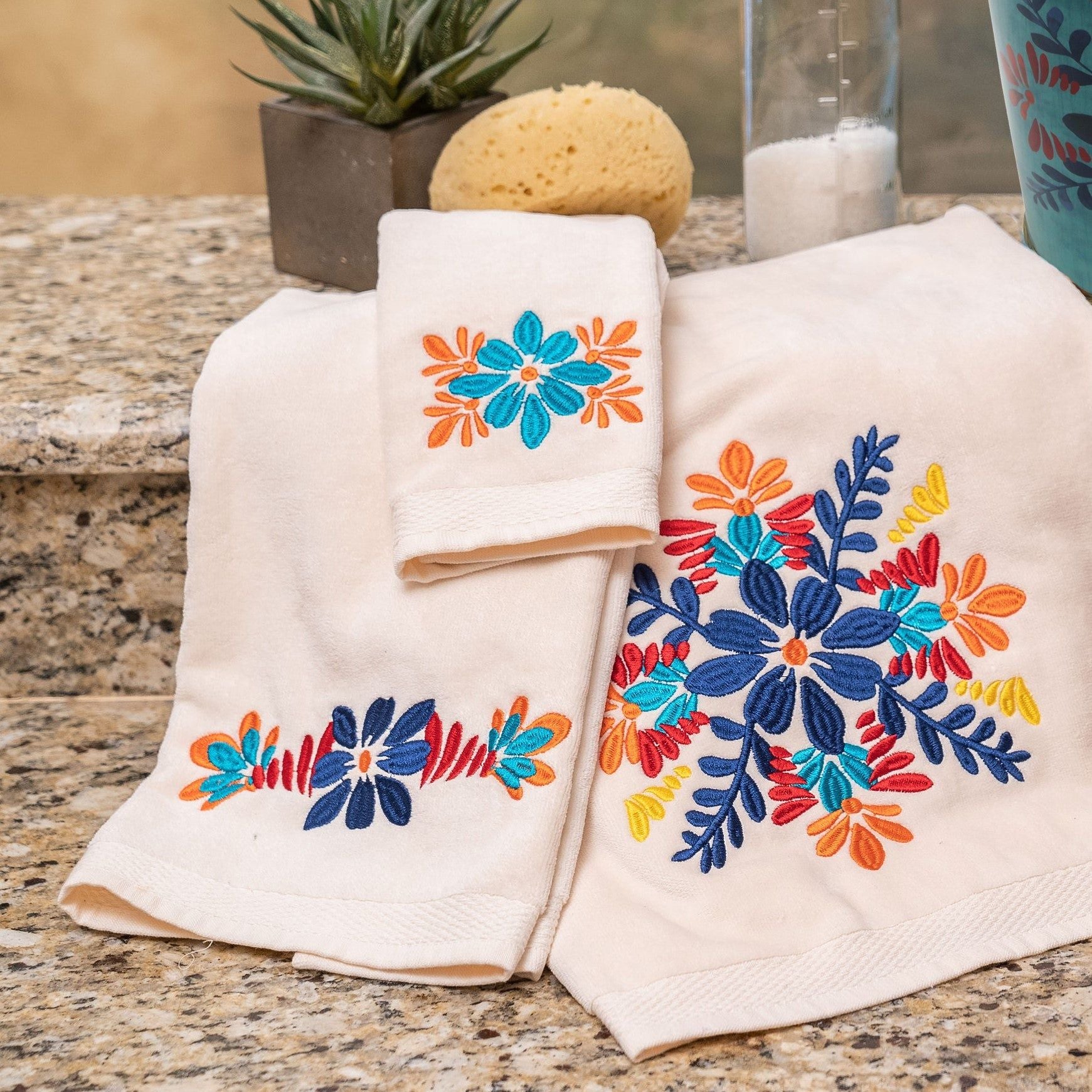 Bonita - Towel Set (Set of 3), 2 Per Carton - Cream