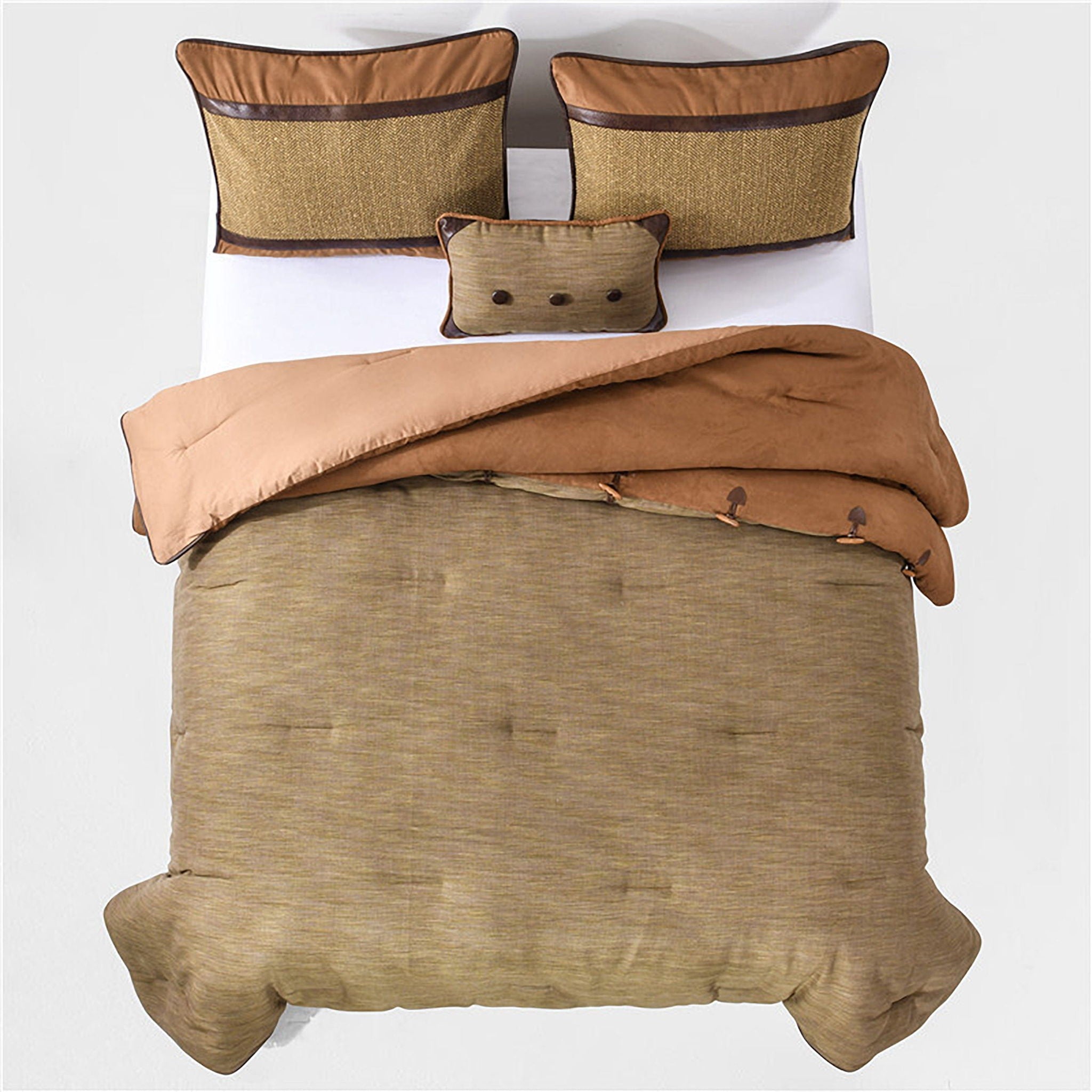 Highland Lodge - King Comforter Set (Set of 5) - Brown