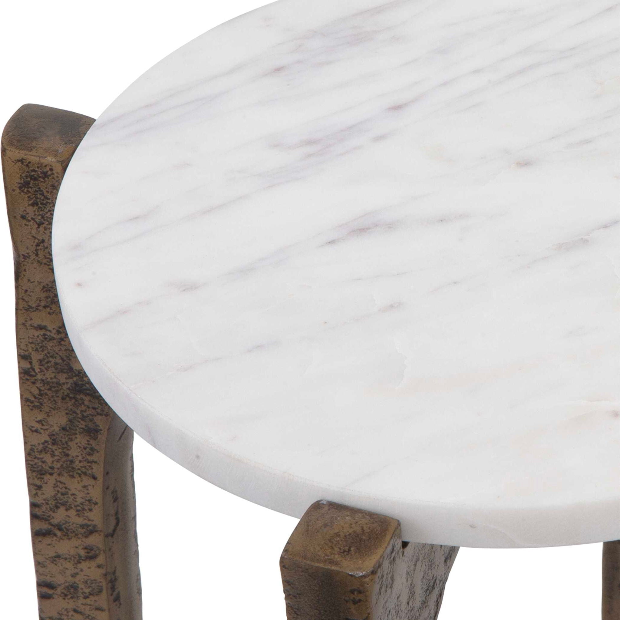 Vivi - Marble Drink Table - Bronze