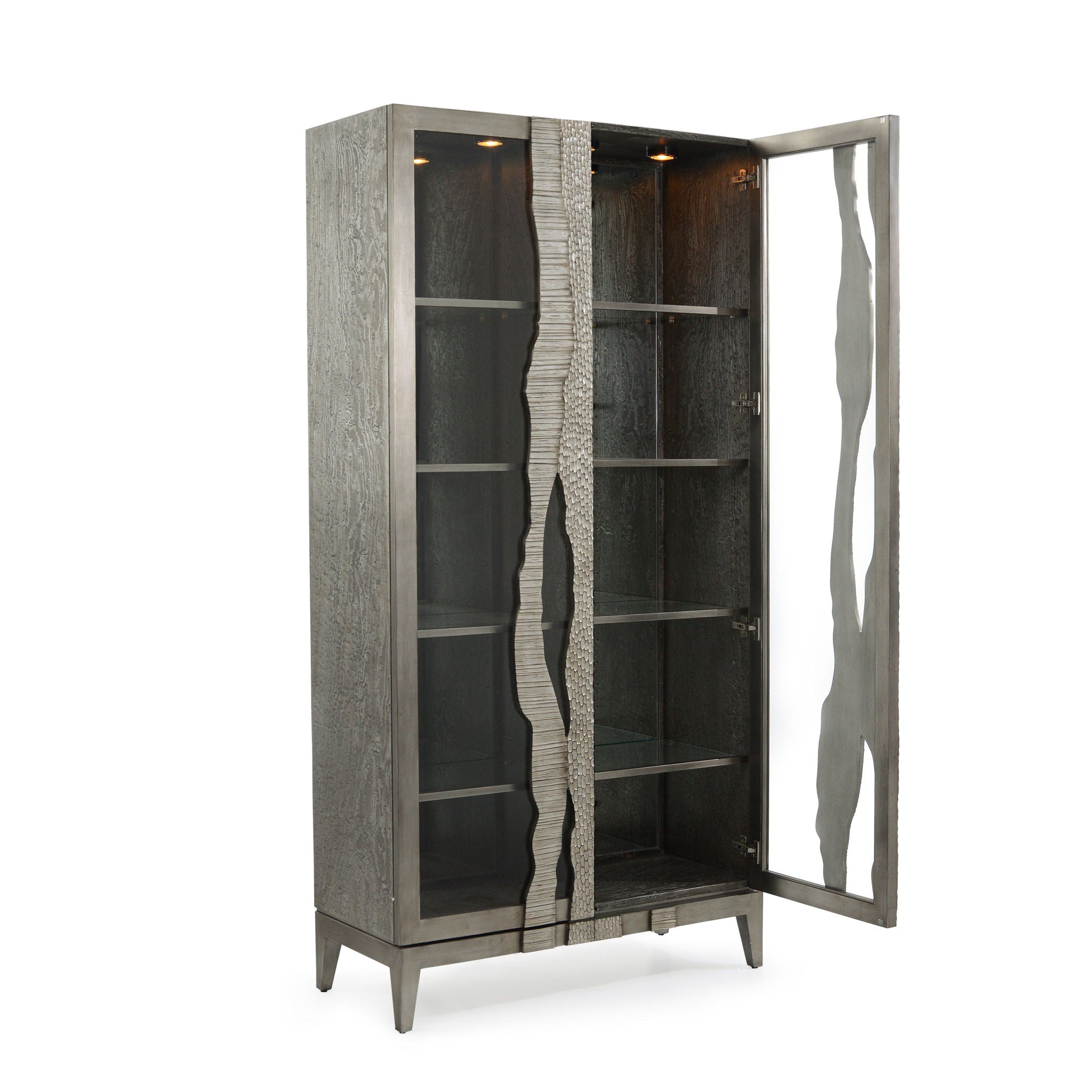 River's Edge Display Cabinet, Silver