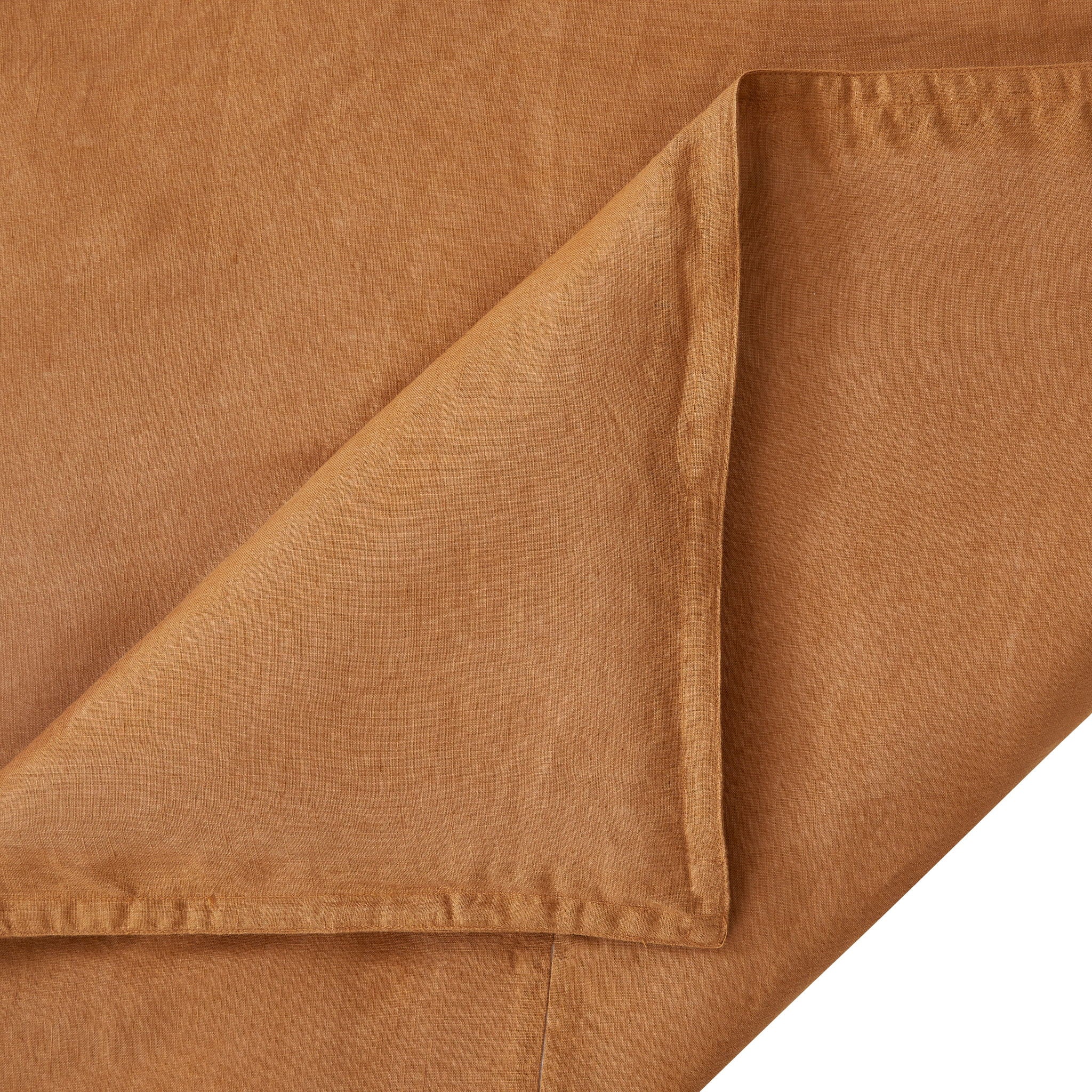 100% French Flax Linen - Queen Duvet Cover Set (Set of 3) - Caramel