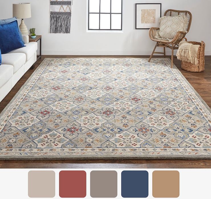 RYLAN Collection - 8638F Gray/Multi
