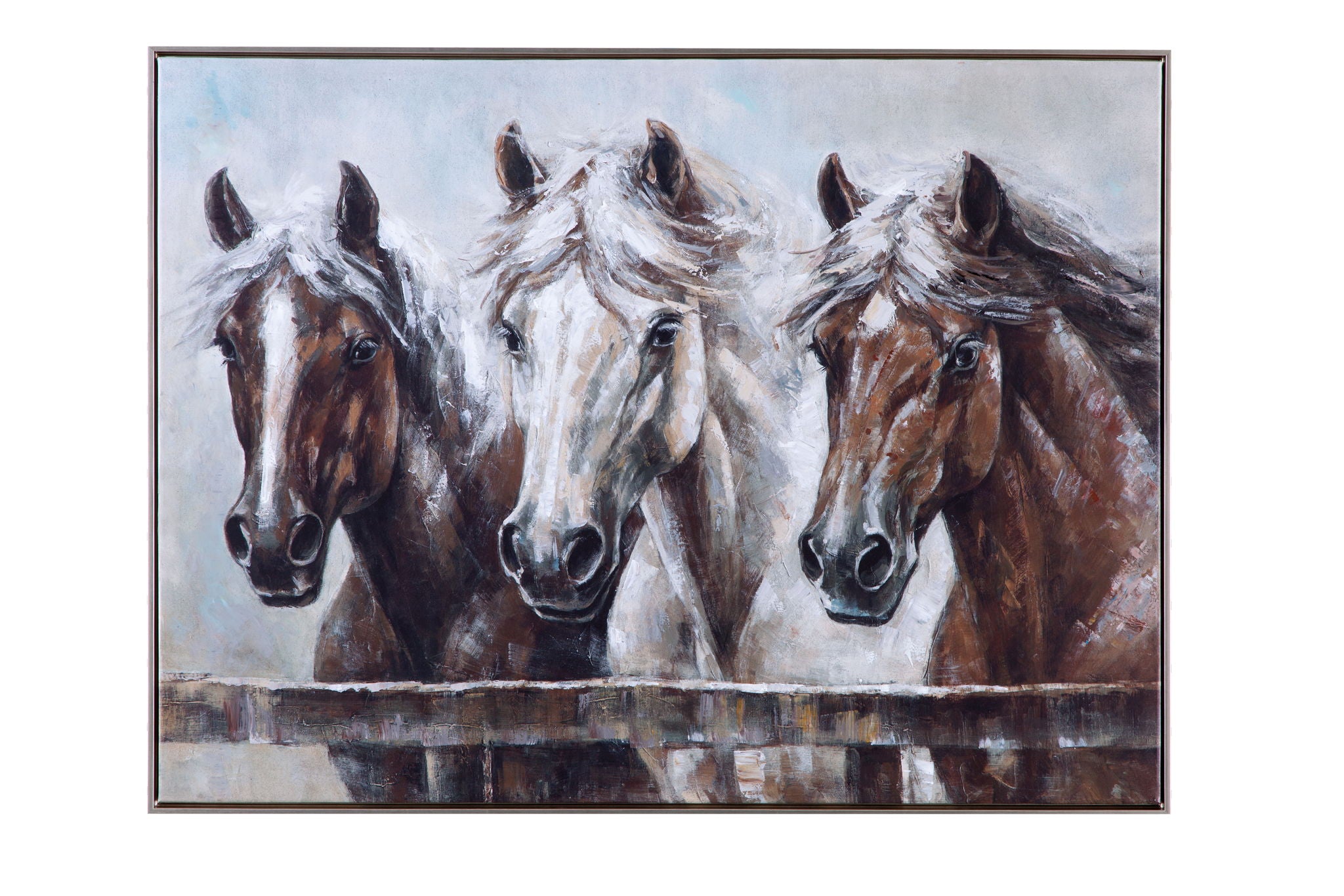 Majestic Framed Canvas - White