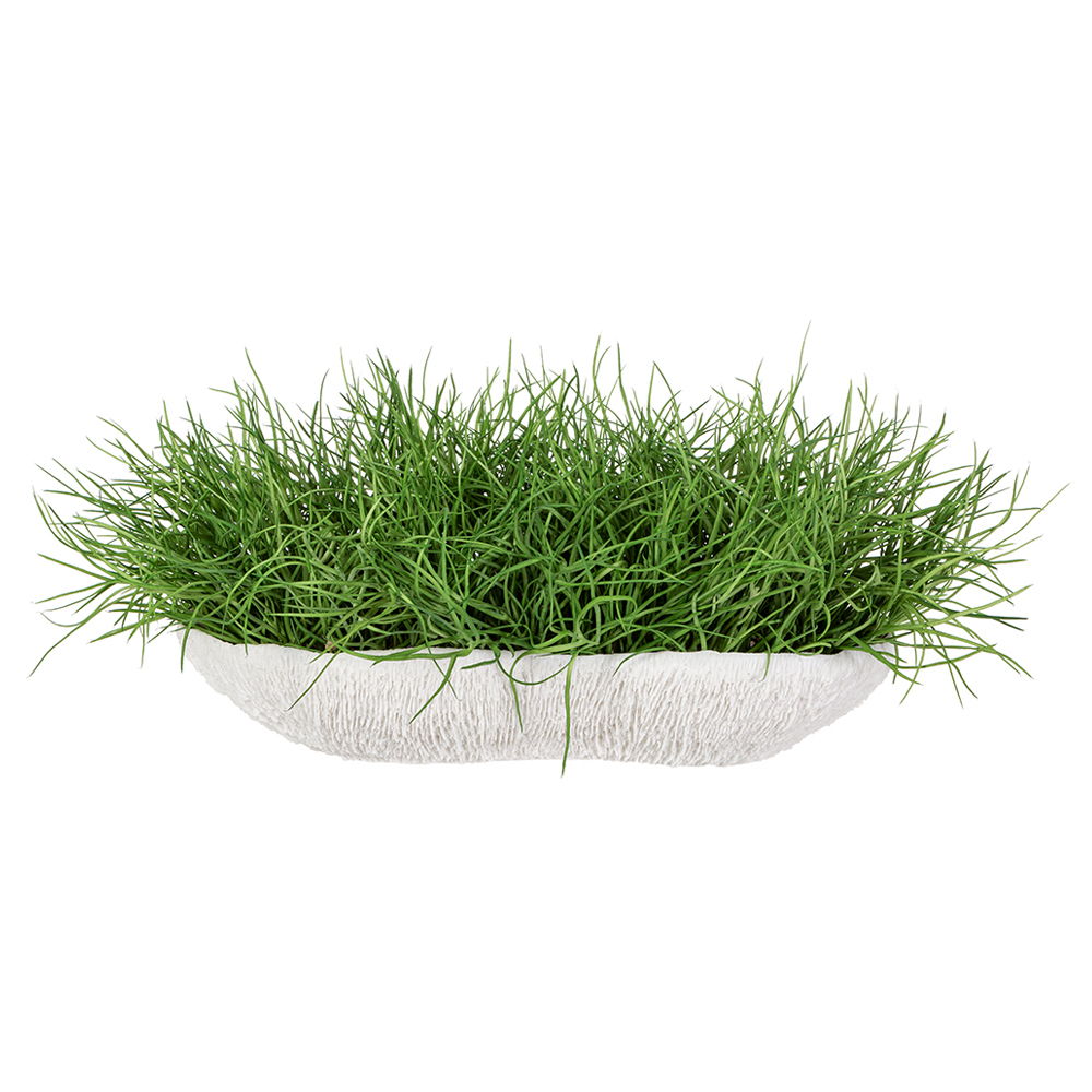 Soft Grass in Low Coral Vase Green