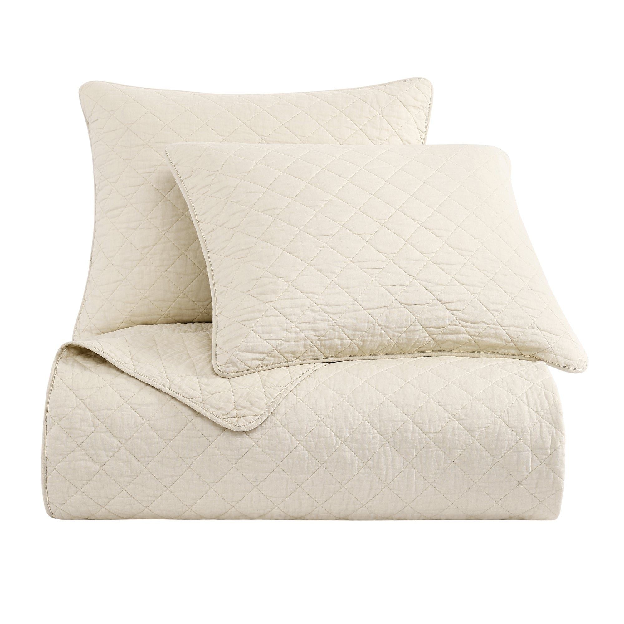 Cotton Comfort - Full/Queen Quilt Set (Set of 3) - Prairie Tan