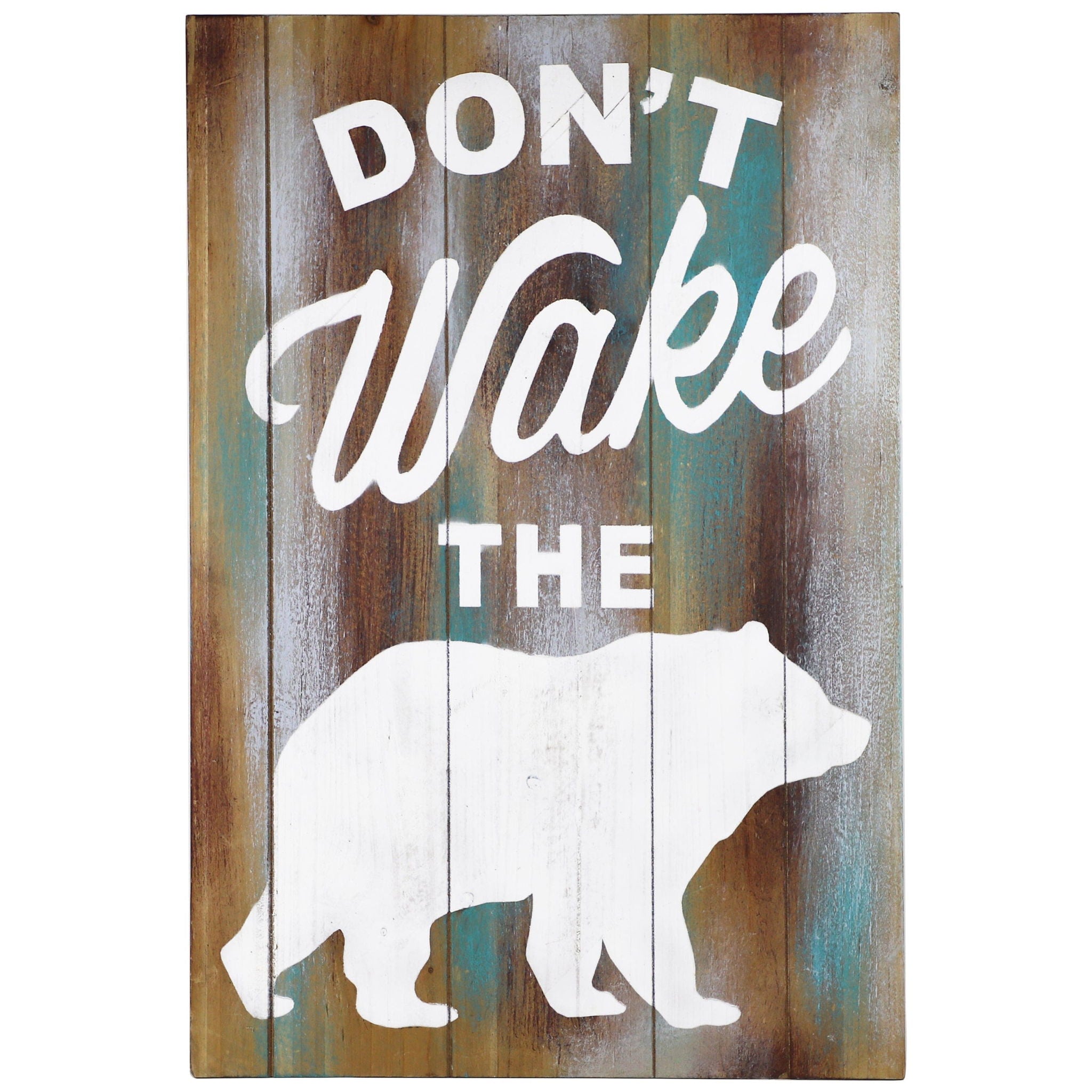 Wall Décor - 15.75" x 23.5" Don't Wake The Bear Wall Décor 4 Per Carton - White