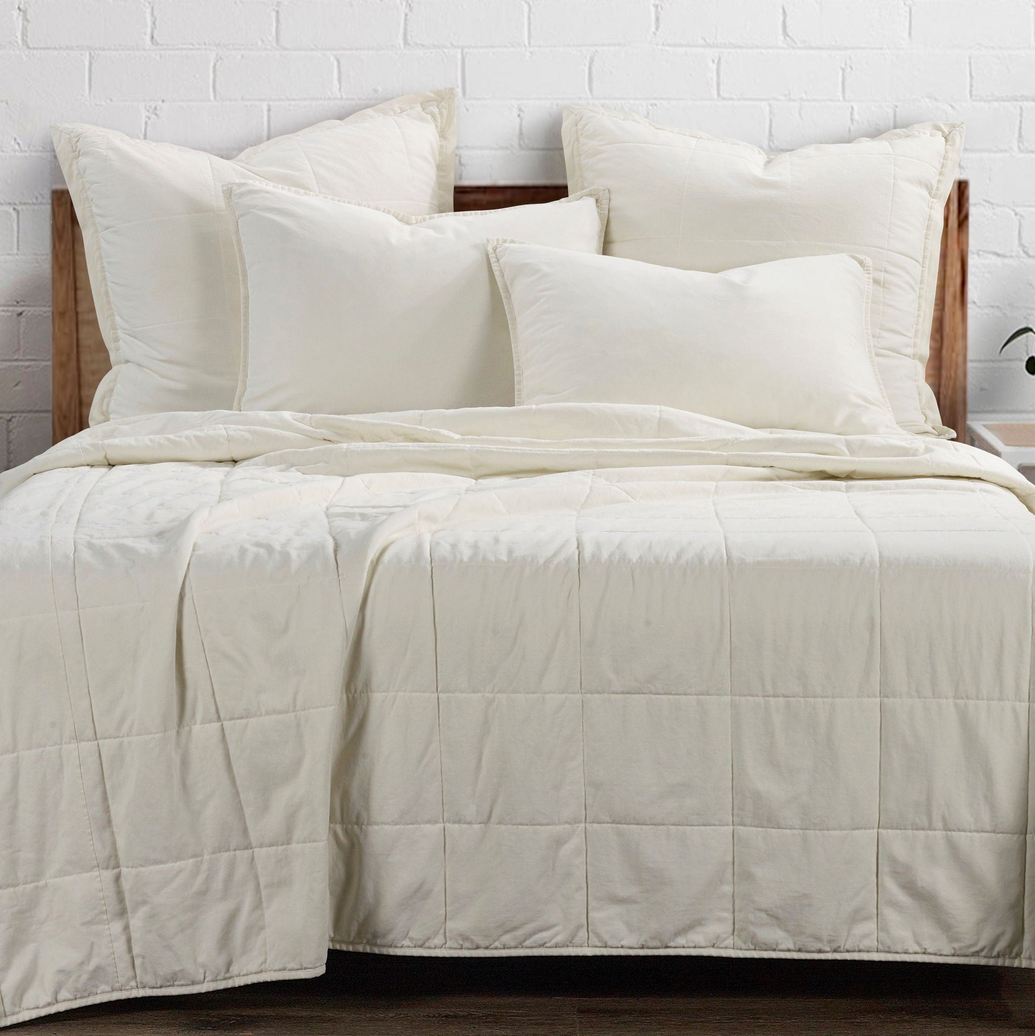 Cotton Canvas - Full/Queen Stonewashed Coverlet - Natural