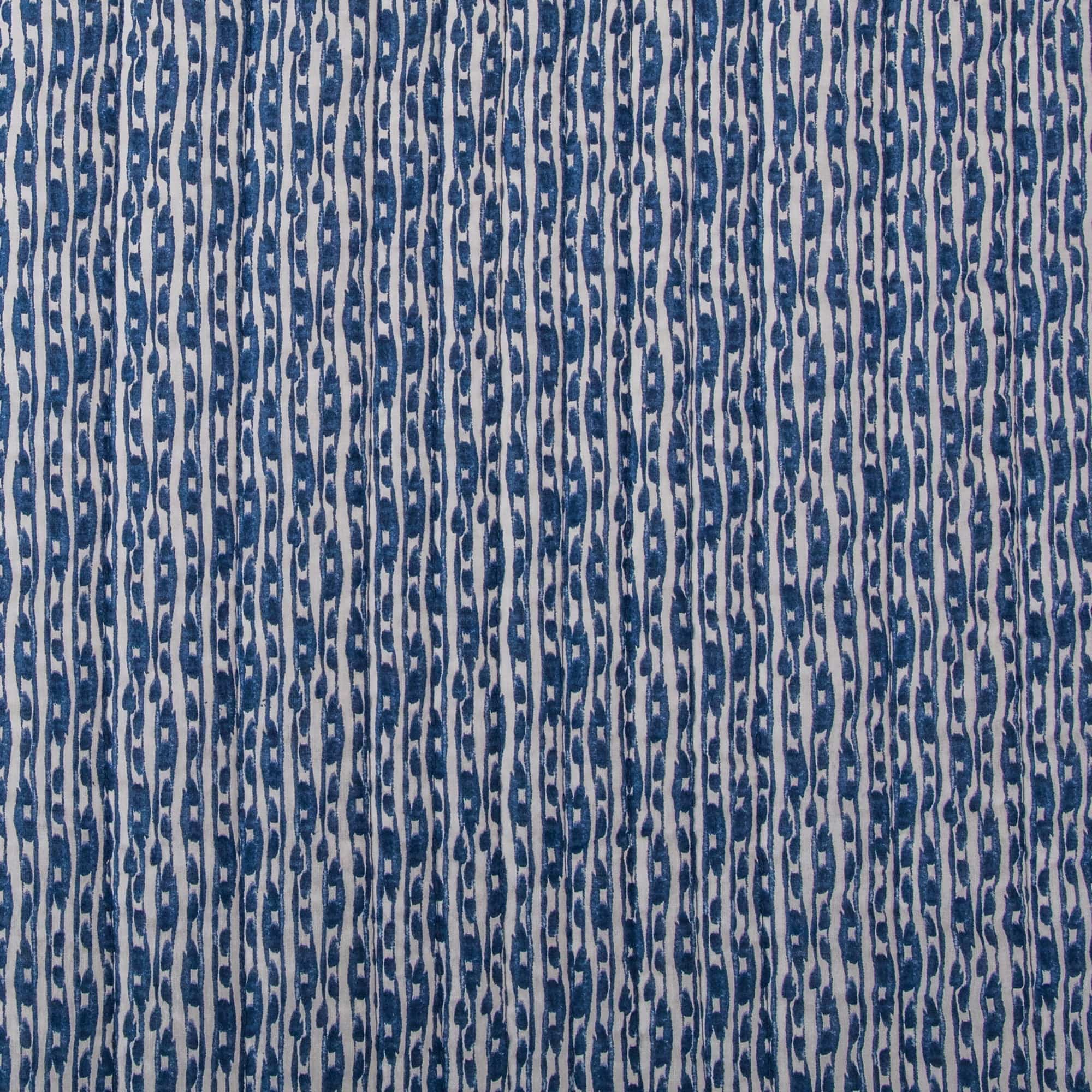 Indigo - Twin Staccato Reversible Quilt Set (Set of 2) - Blue / White