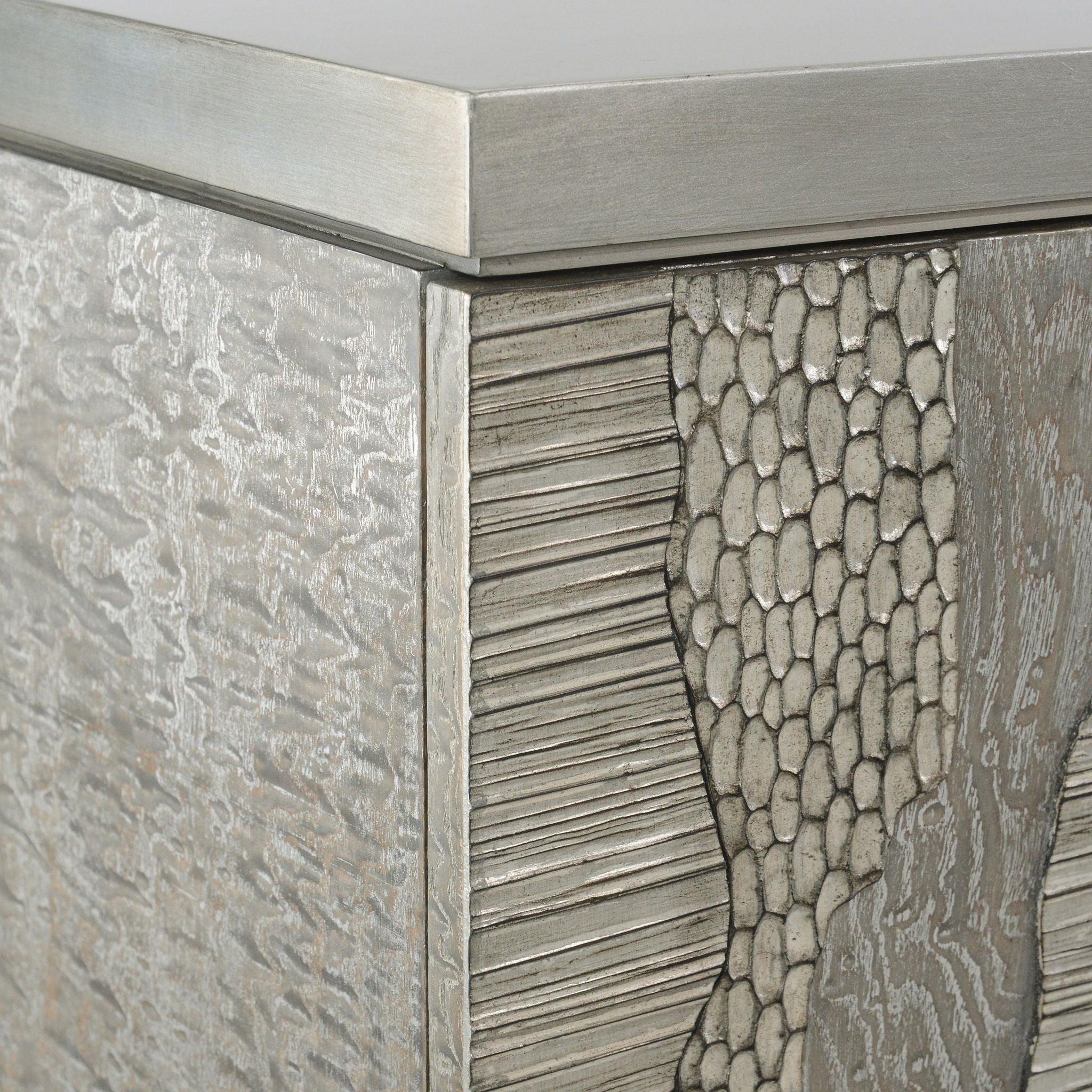River's Edge Four-Door Credenza, Silver