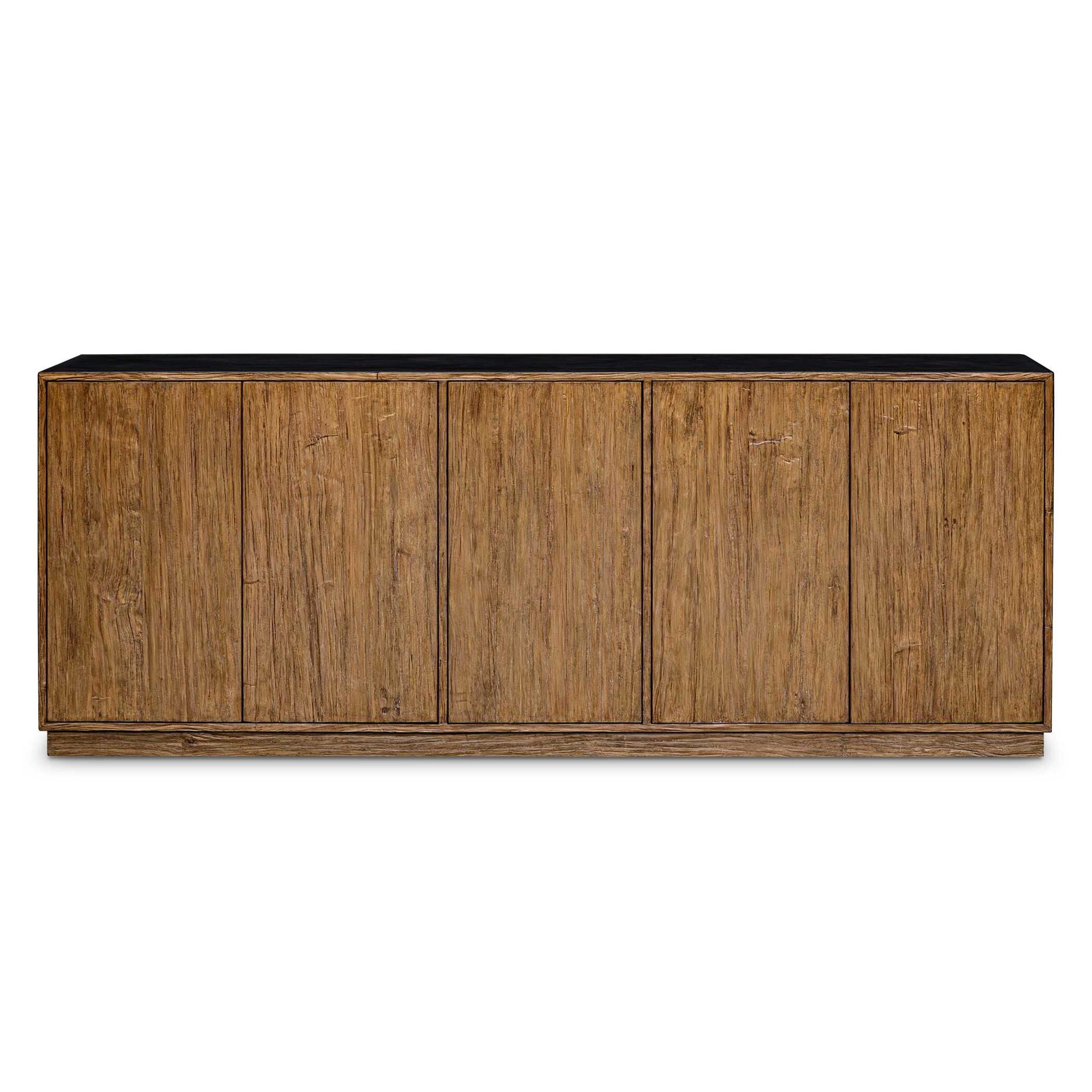 Kelvin - 5 Door Wood Media Console - Light Brown