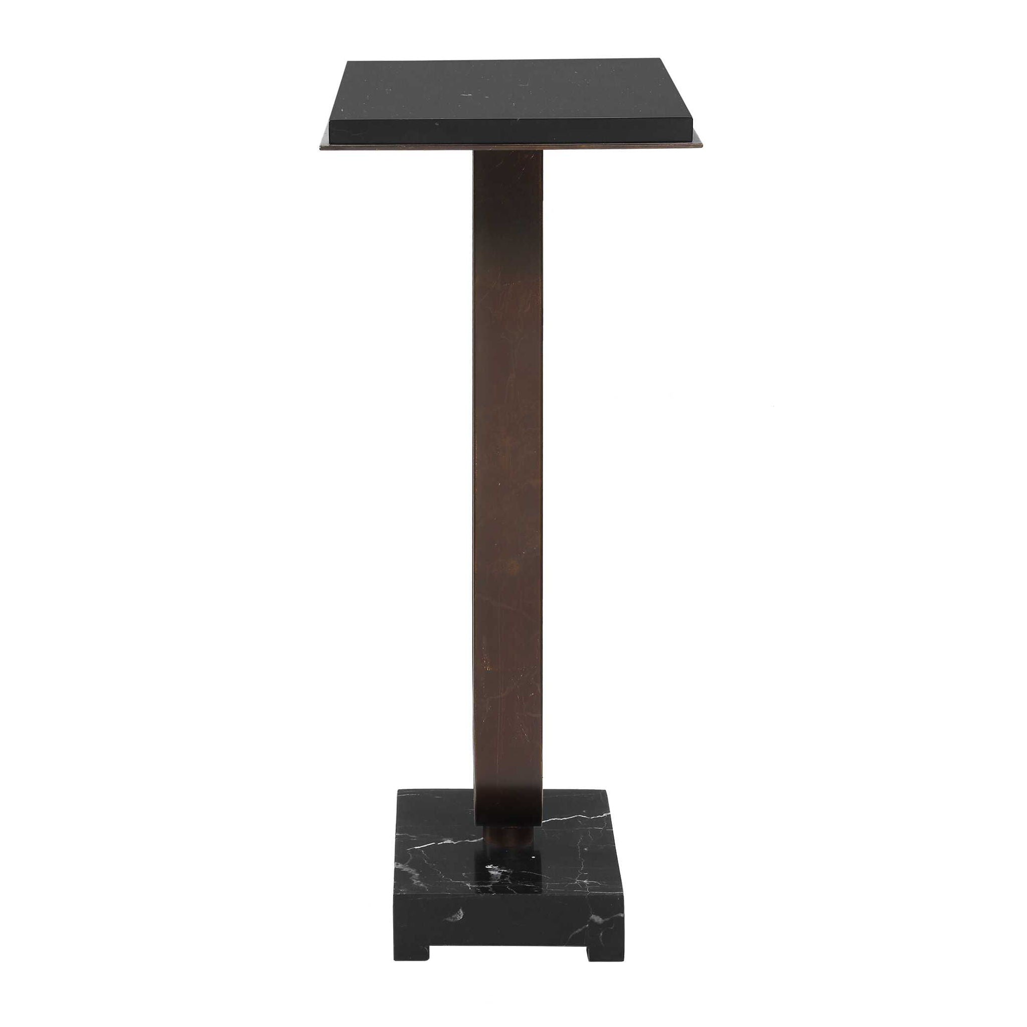 Galloway - Minimalist Accent Table - Black / Bronze