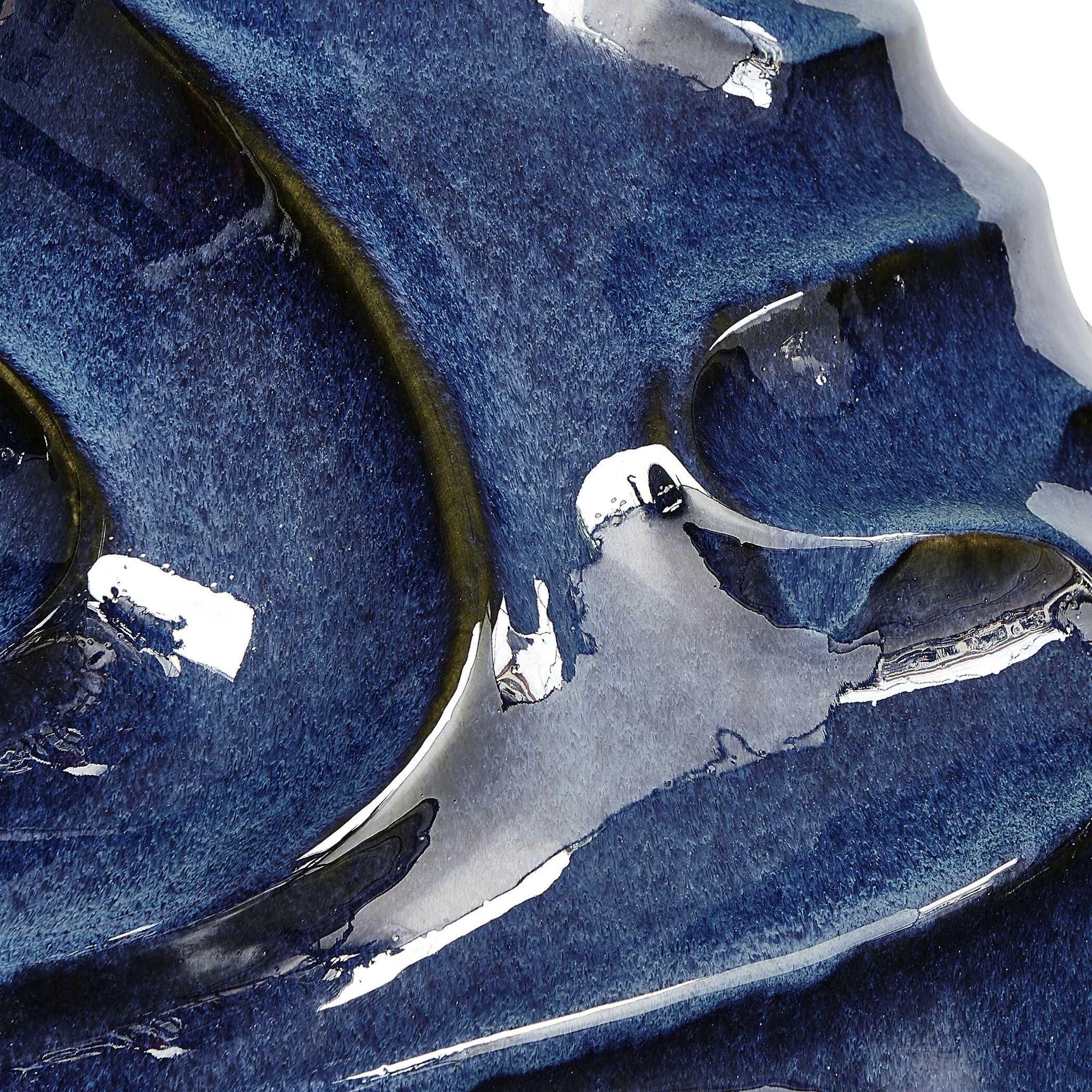 Helix Swirl - Outdoor Vase - Blue