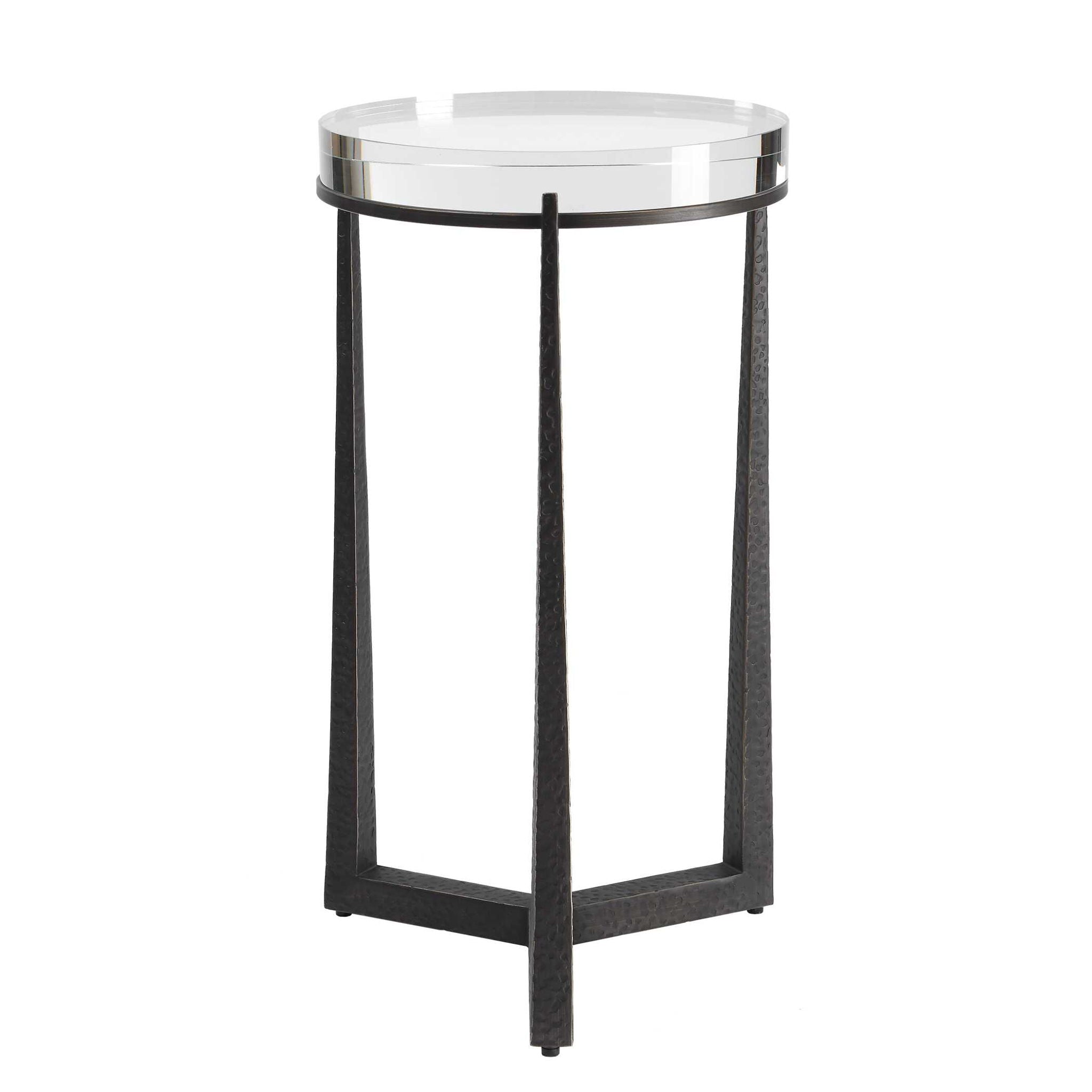 Midas - Round Accent Table - Dark Bronze
