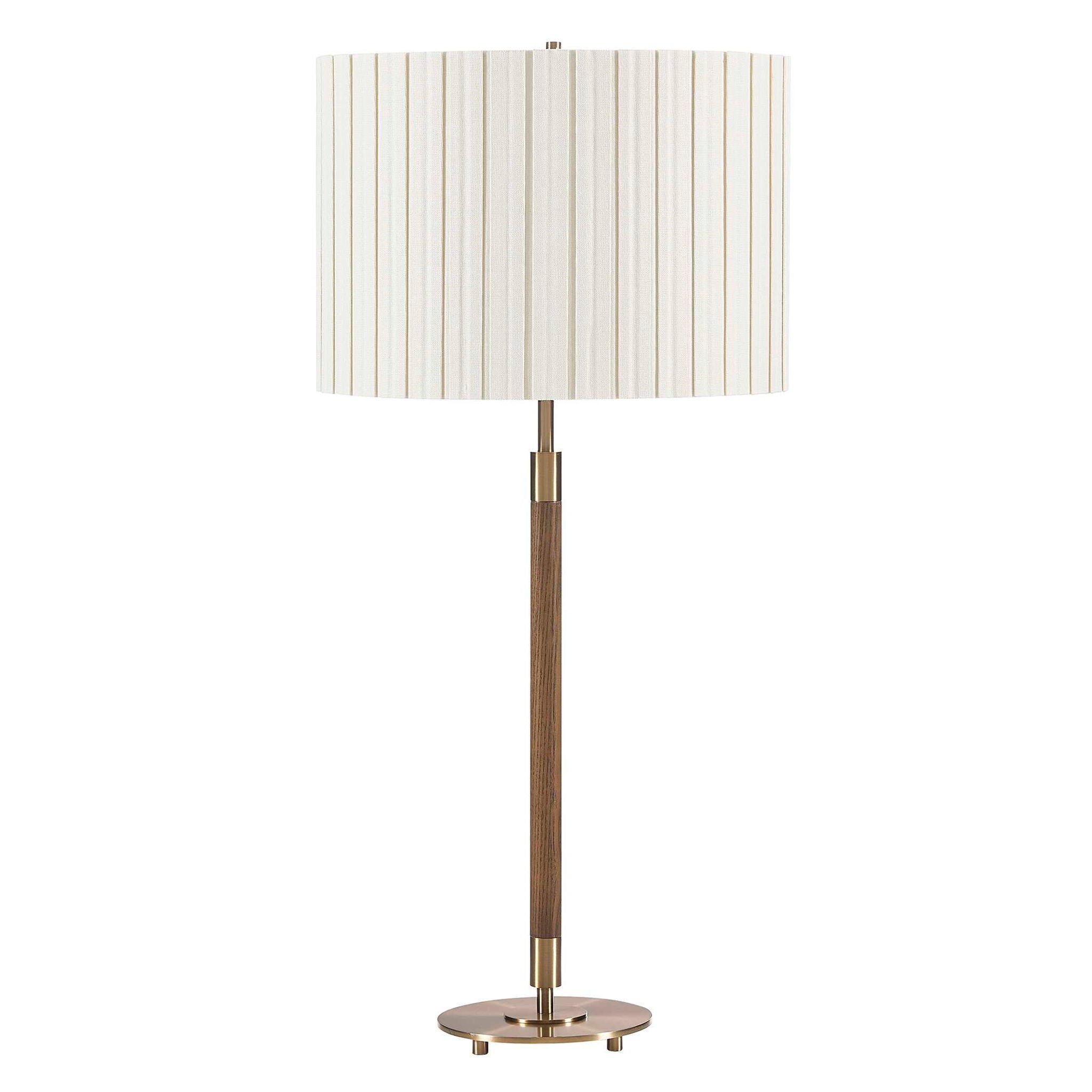 Iliana - Wood Table Lamp - Brass,Gold,Woodtone