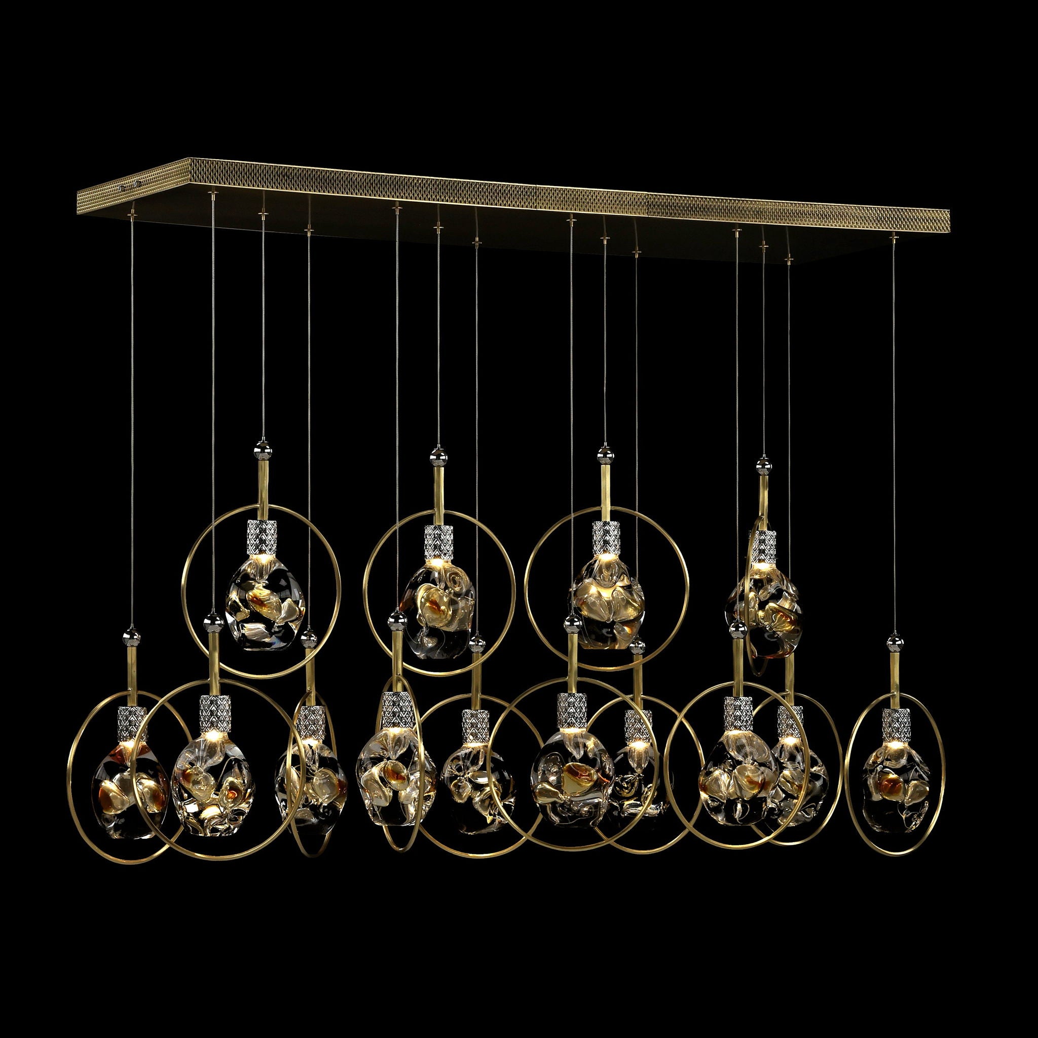 Bergamo Fourteen-Light Horizontal Chandelier