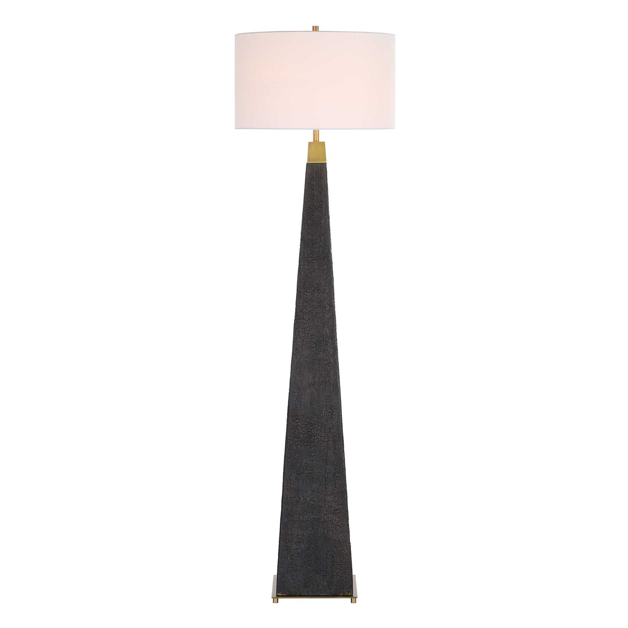 Lathey - Tapered Floor Lamp - Black