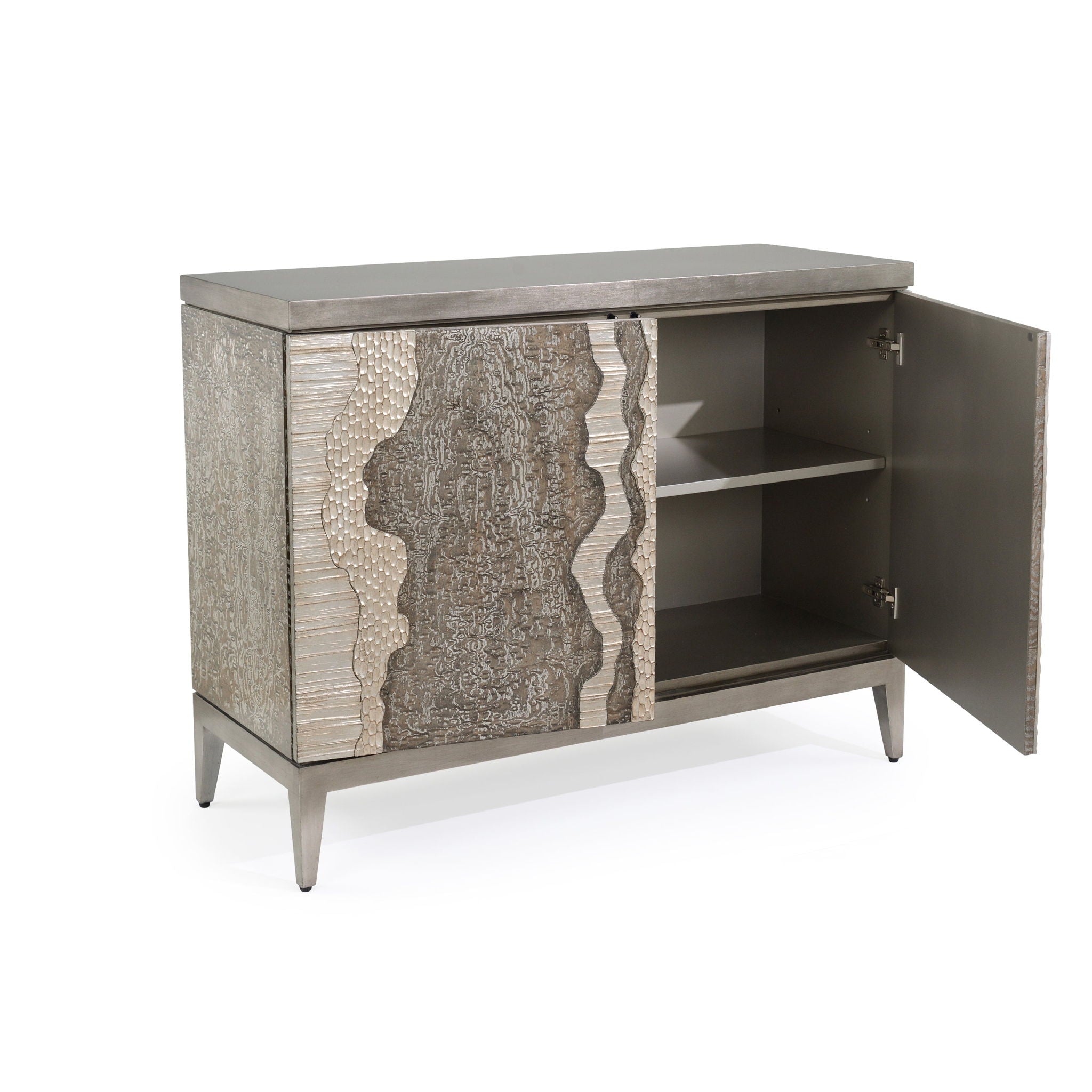River's Edge Two-Door Chest, Silver