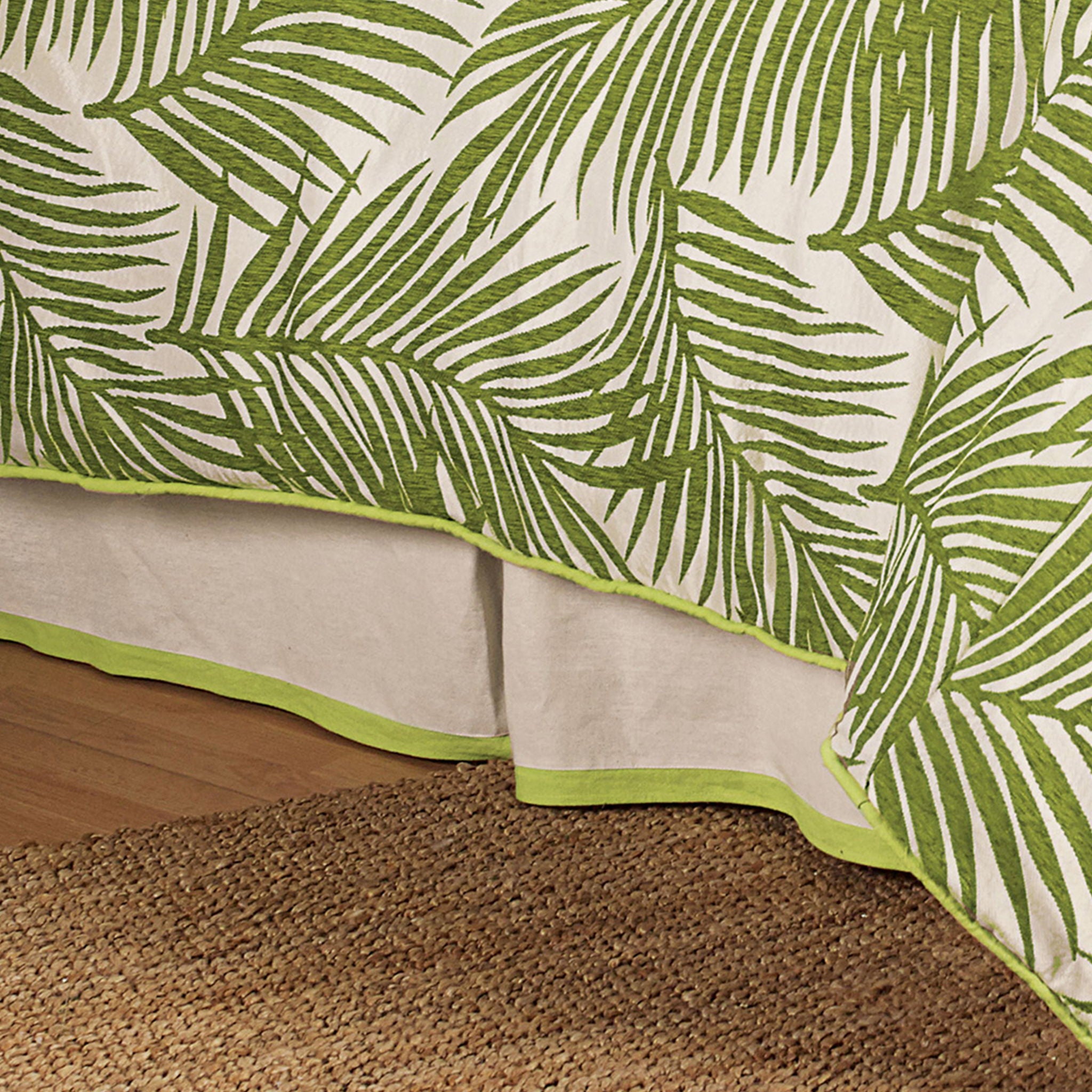 Capri - King Bed Skirt - Green