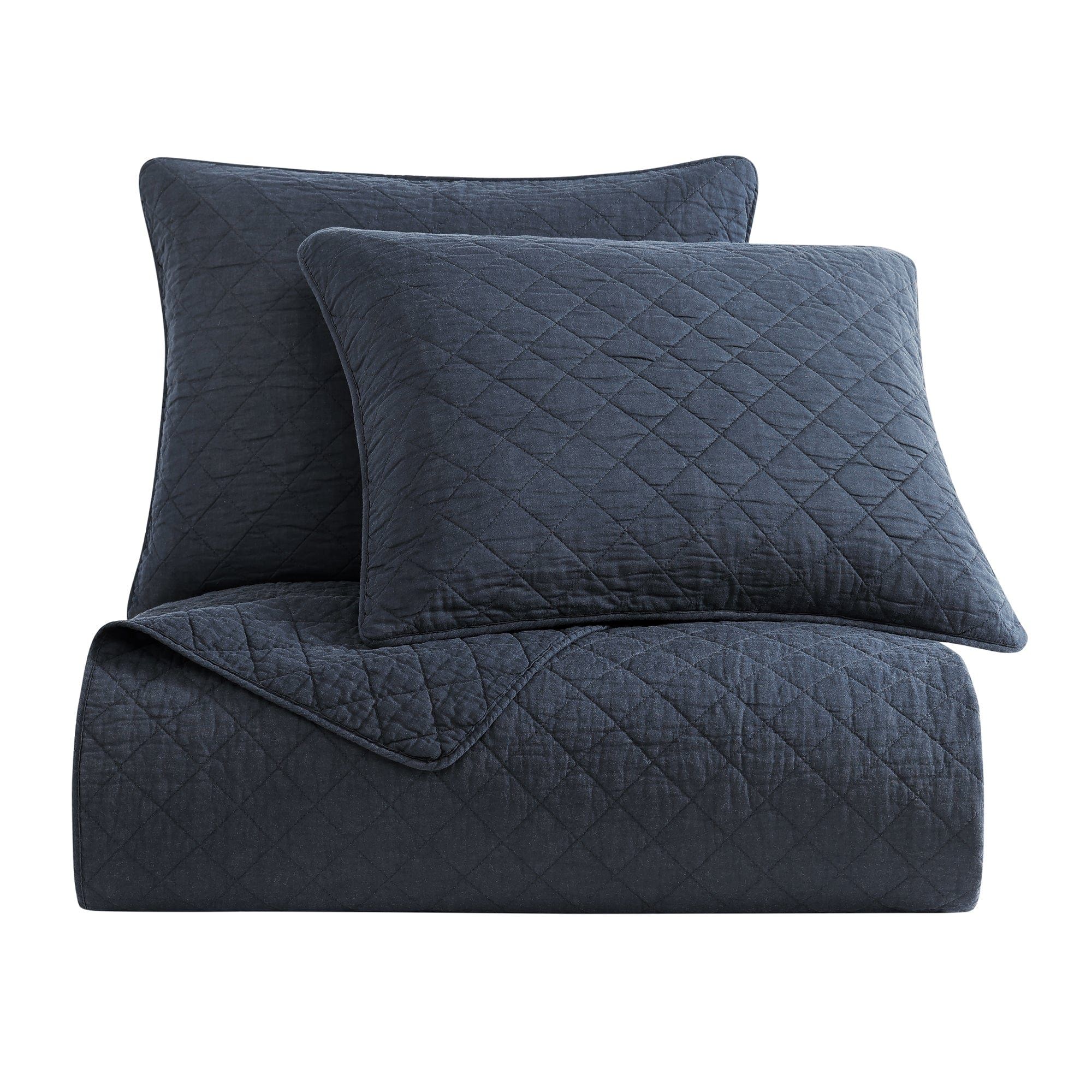 Cotton Comfort - Full/Queen Quilt Set (Set of 3) - Navy