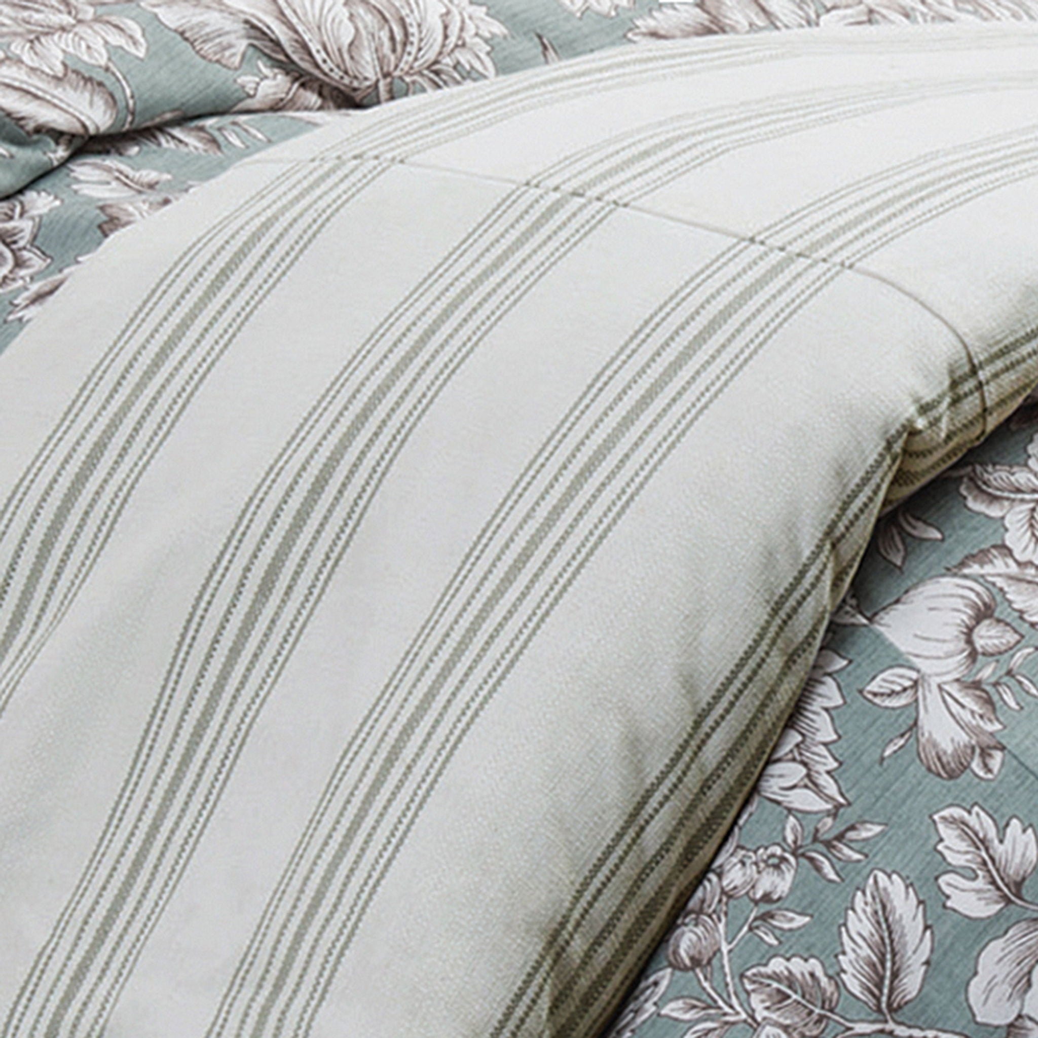 Gramercy - Queen Stripe Duvet Cover - White