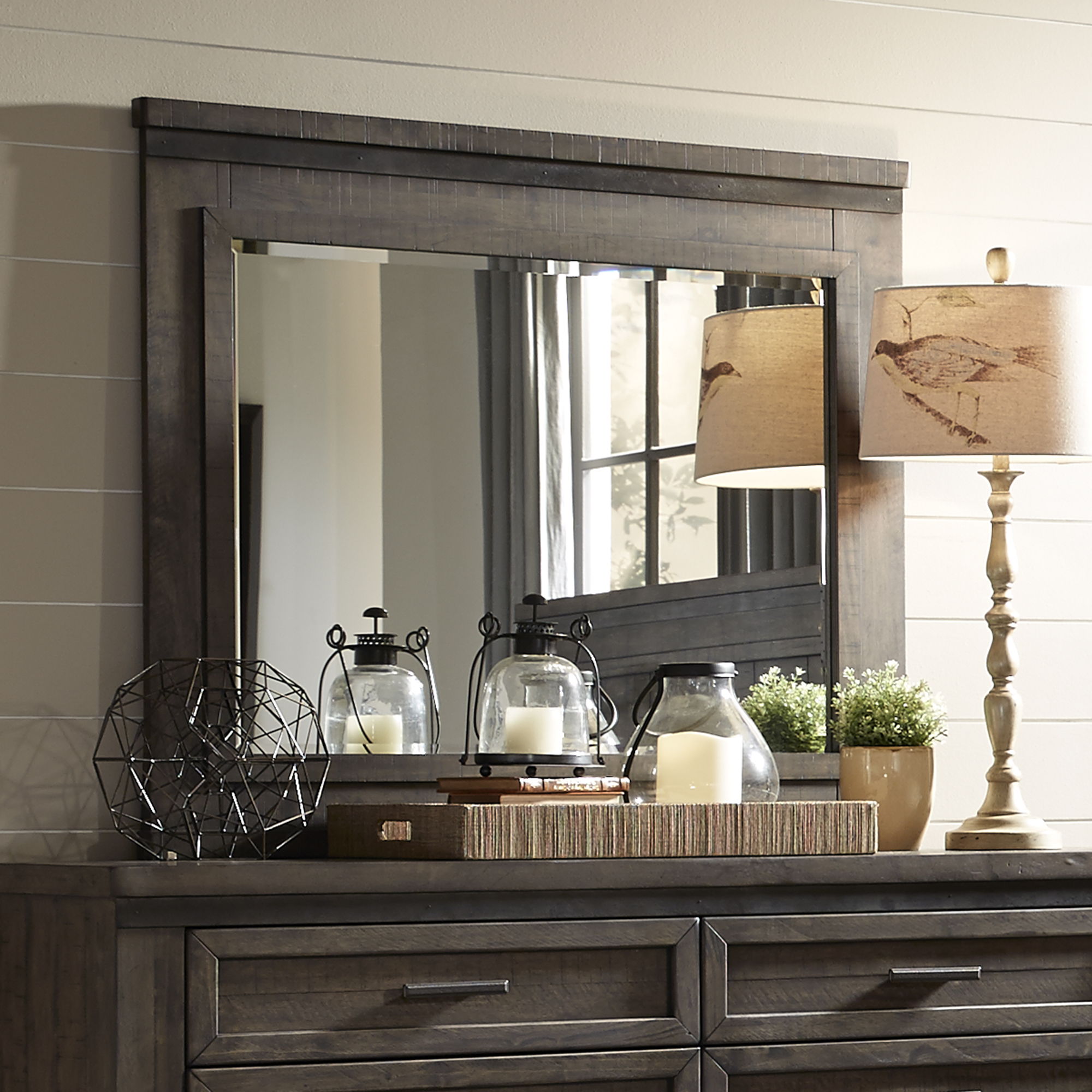 Thornwood Hills - Mirror Metal Strip Accents - Rock Beaten Brown