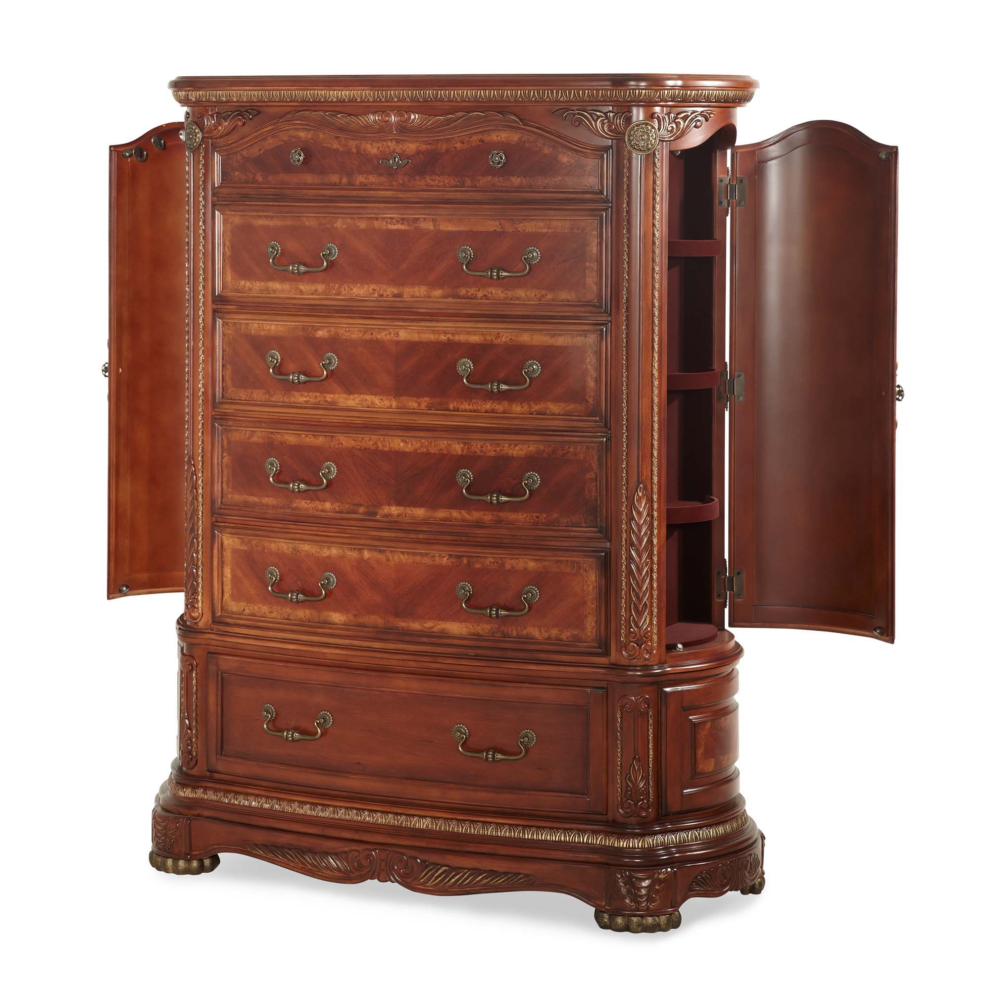 Cortina - 6-Drawer Chest - Honey Walnut
