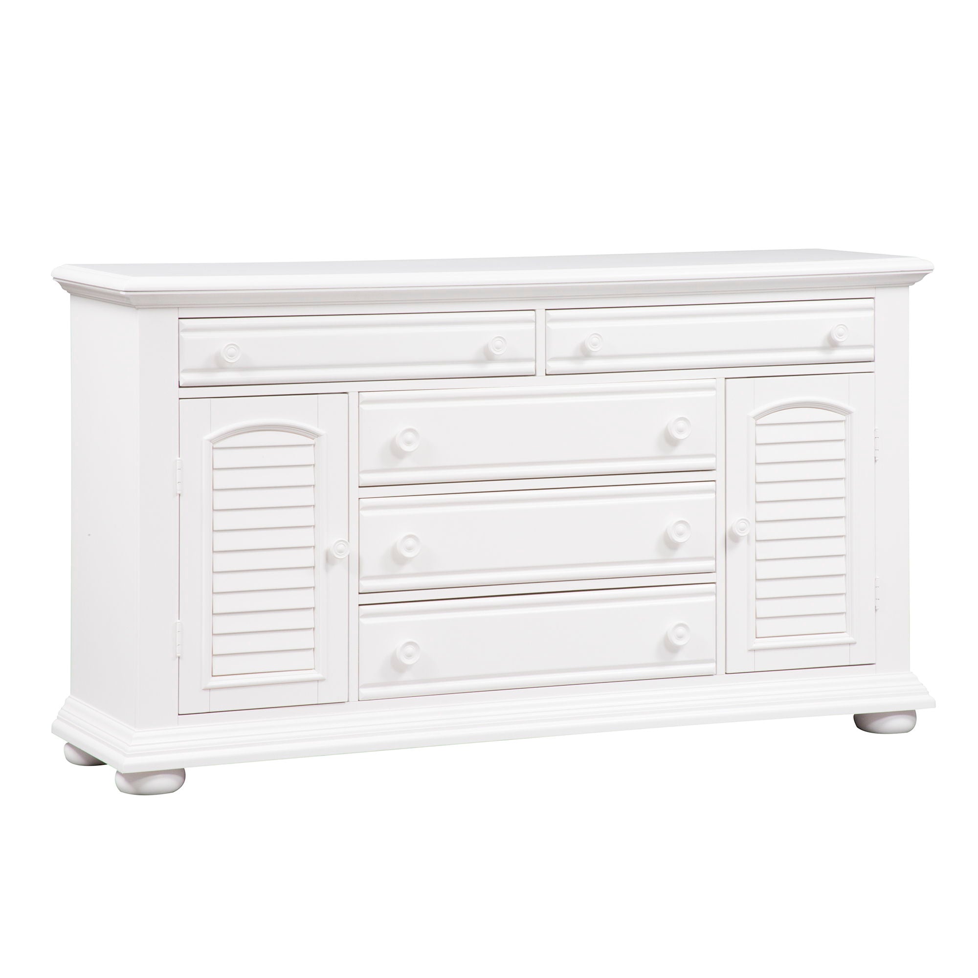 Summer House - 2 Door 5 Drawer Dresser - Oyster White