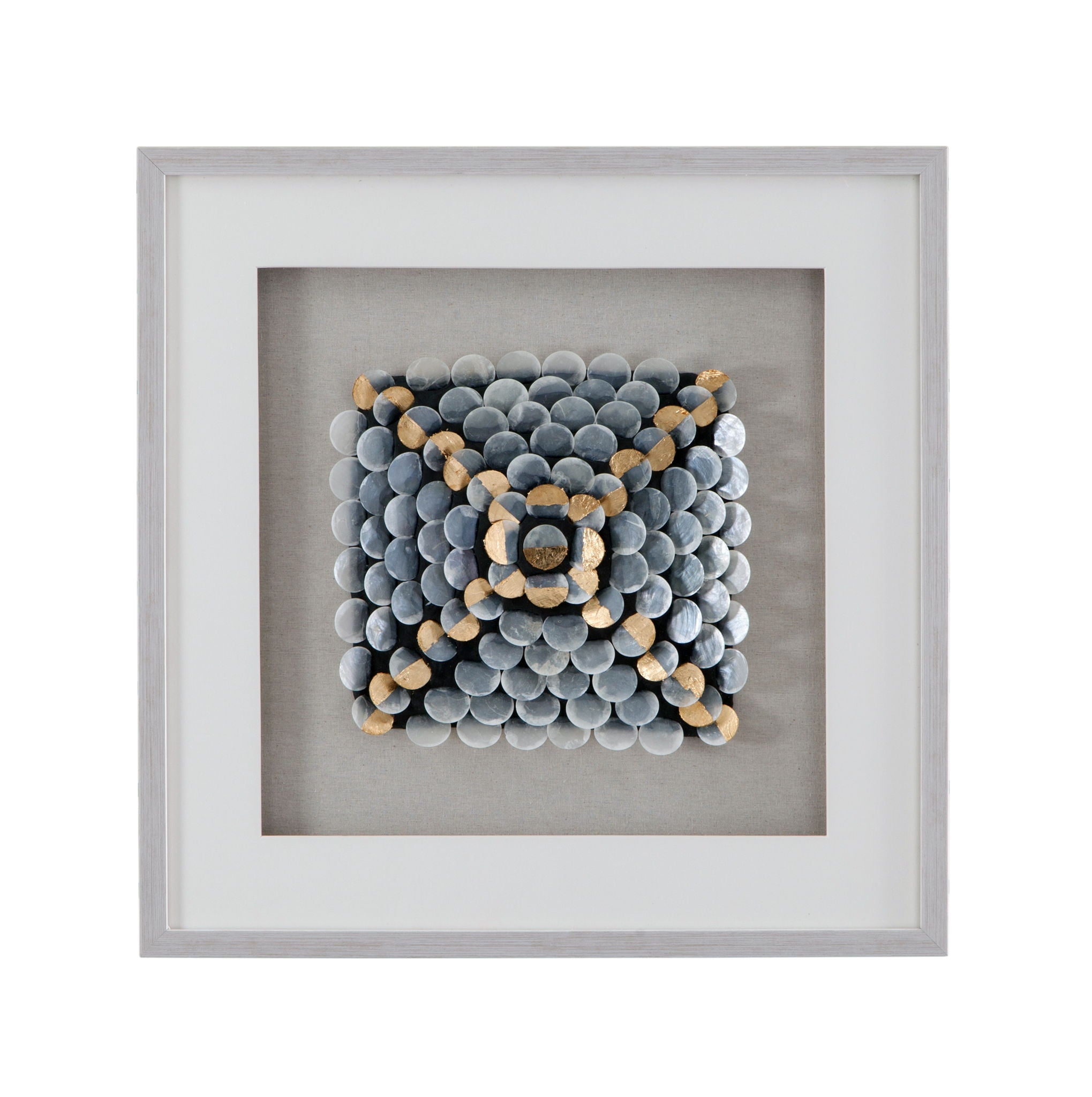 Roselle Canvas Art - Pearl Silver