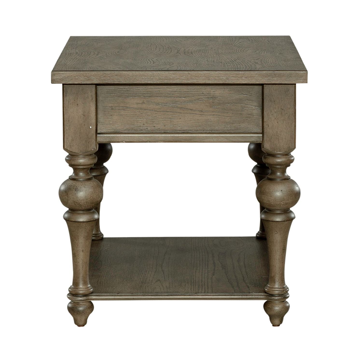 Americana Farmhouse - Drawer End Table - Dusty Taupe