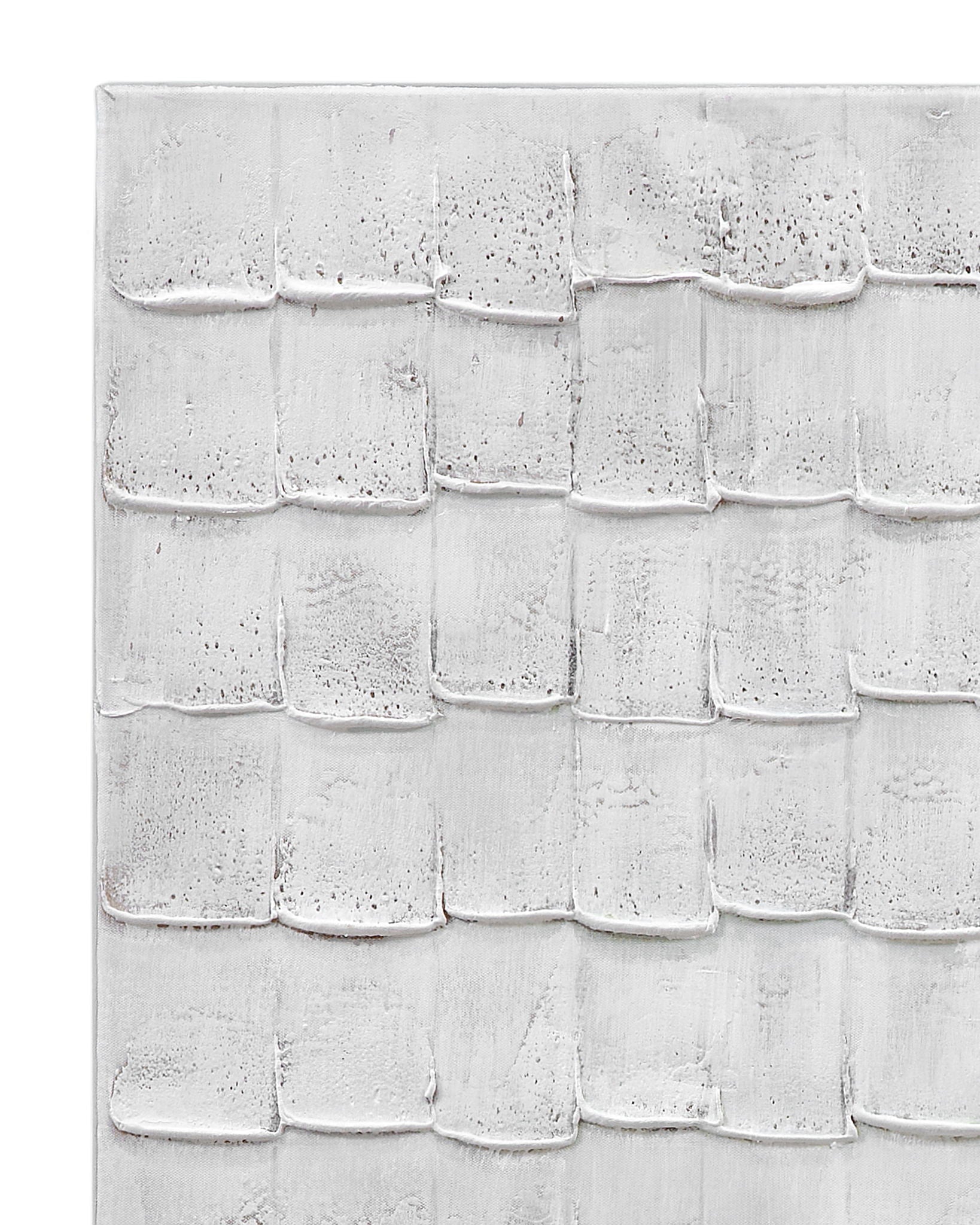 Linear Marks Canvas Art - White