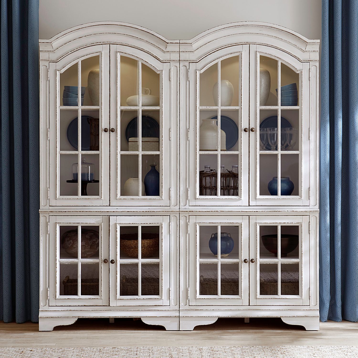 Magnolia Manor - Bunching Cabinet (Set of 2) - Antique White